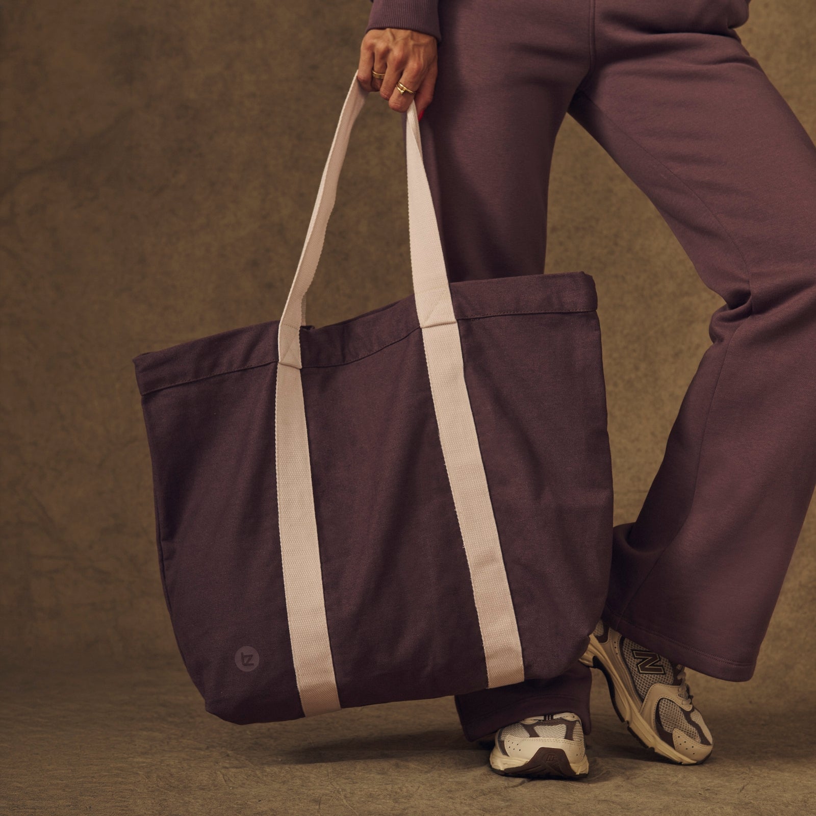 Geantă Tote Bumbac MP X Tatiana Bicoloră - Mocha/Natural