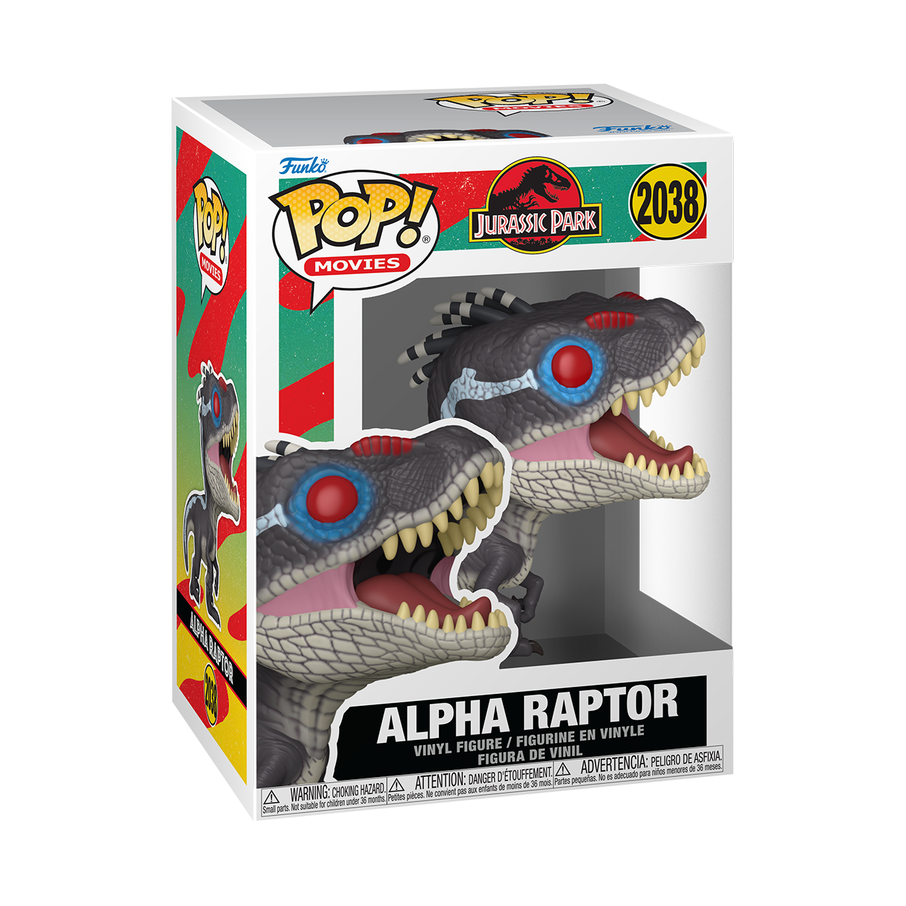 Image of Jurassic Park Funko POP! Velociraptor Alpha Raptor Vinyl Figure