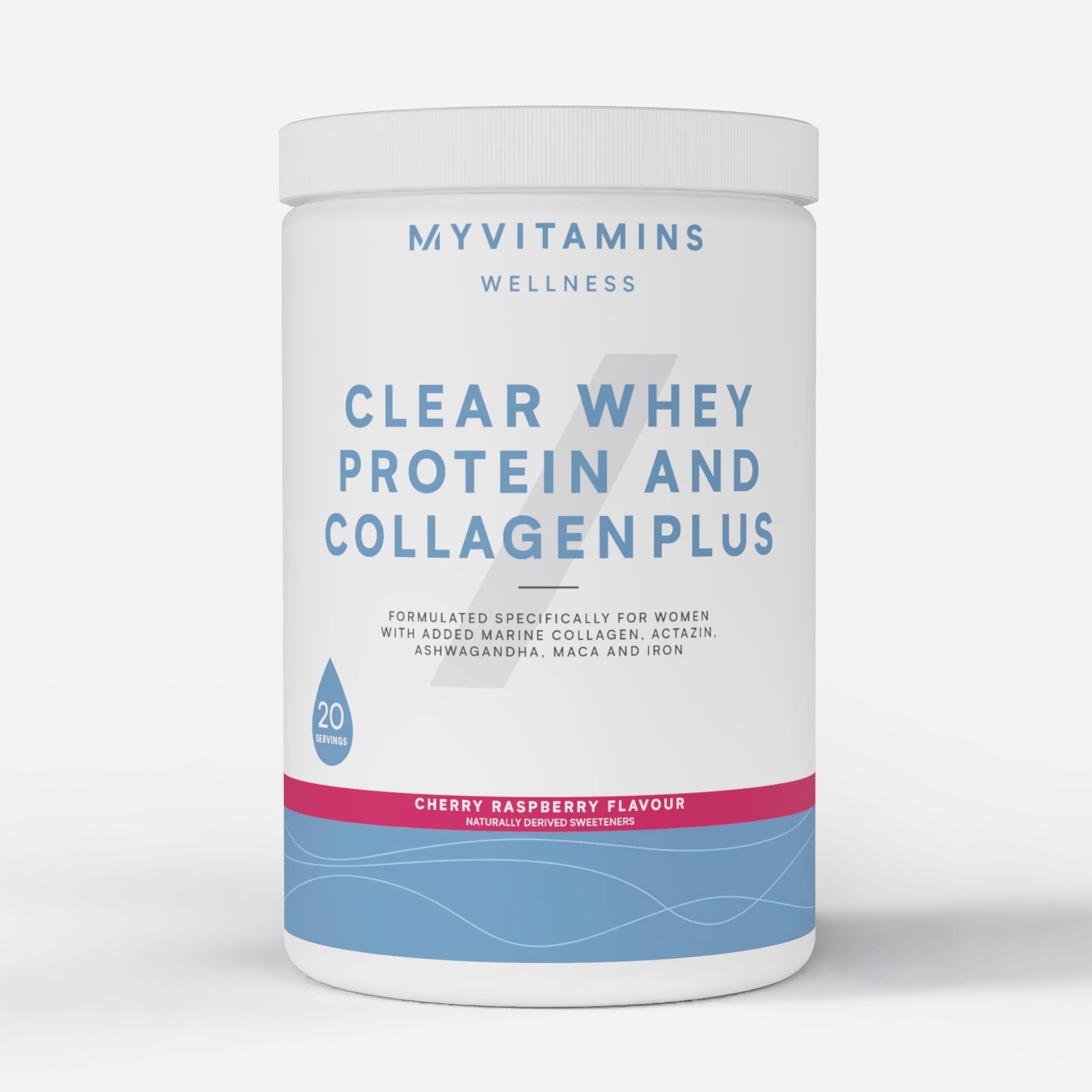 myvitamins UK Myvitamins Clear Whey Protein and Collagen Plus - 486G - 20servings - Cherry Raspberry