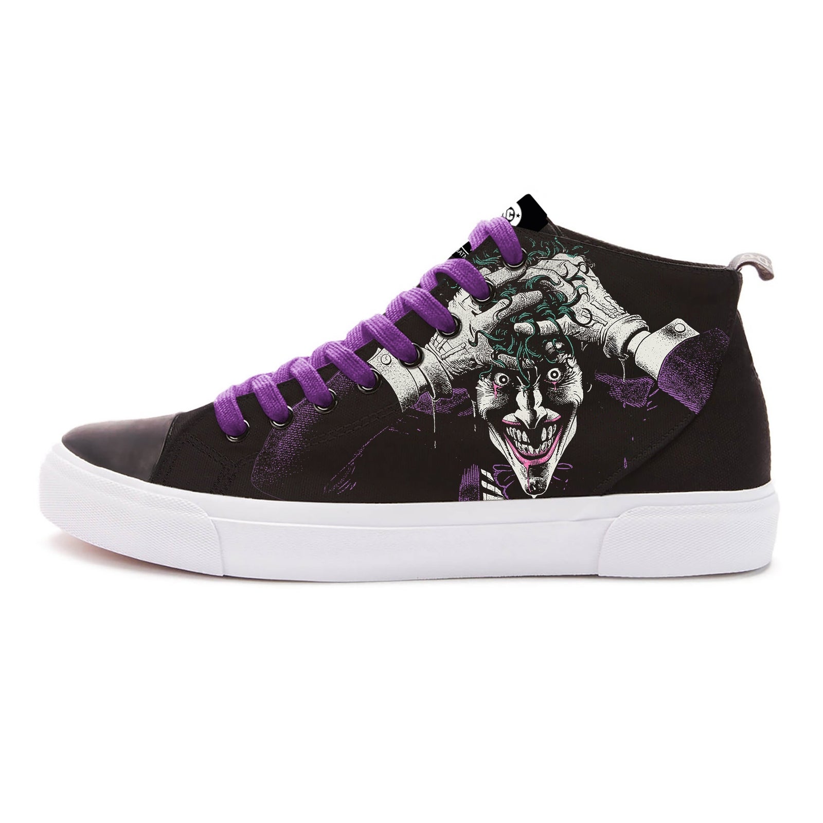 Akedo x DC Comics Joker Card High Top - Black / White - UK 3 / EU 35.5 / US Men's 3.5 / US Women's 5