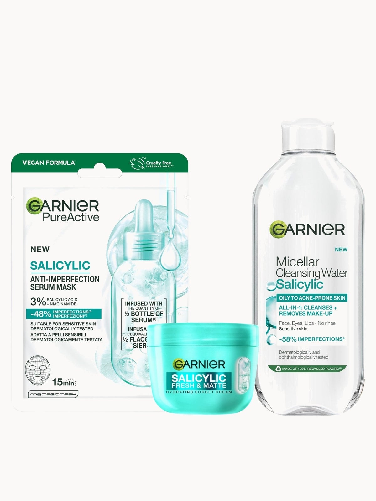 Garnier Salycilic Fresh & Matte 3-Step Bundle