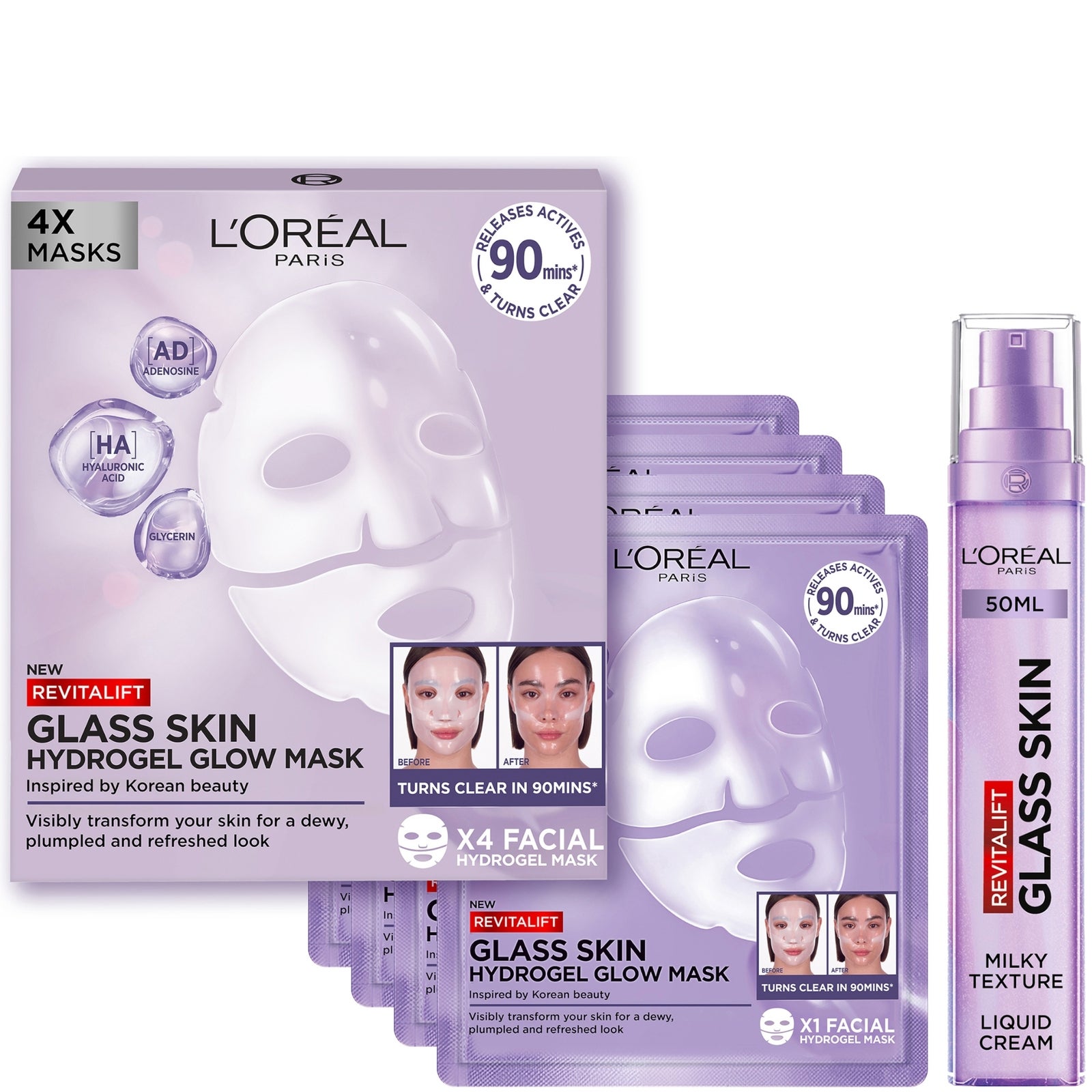 L'Oréal Paris Revitalift Filler Glass Skin Bundle