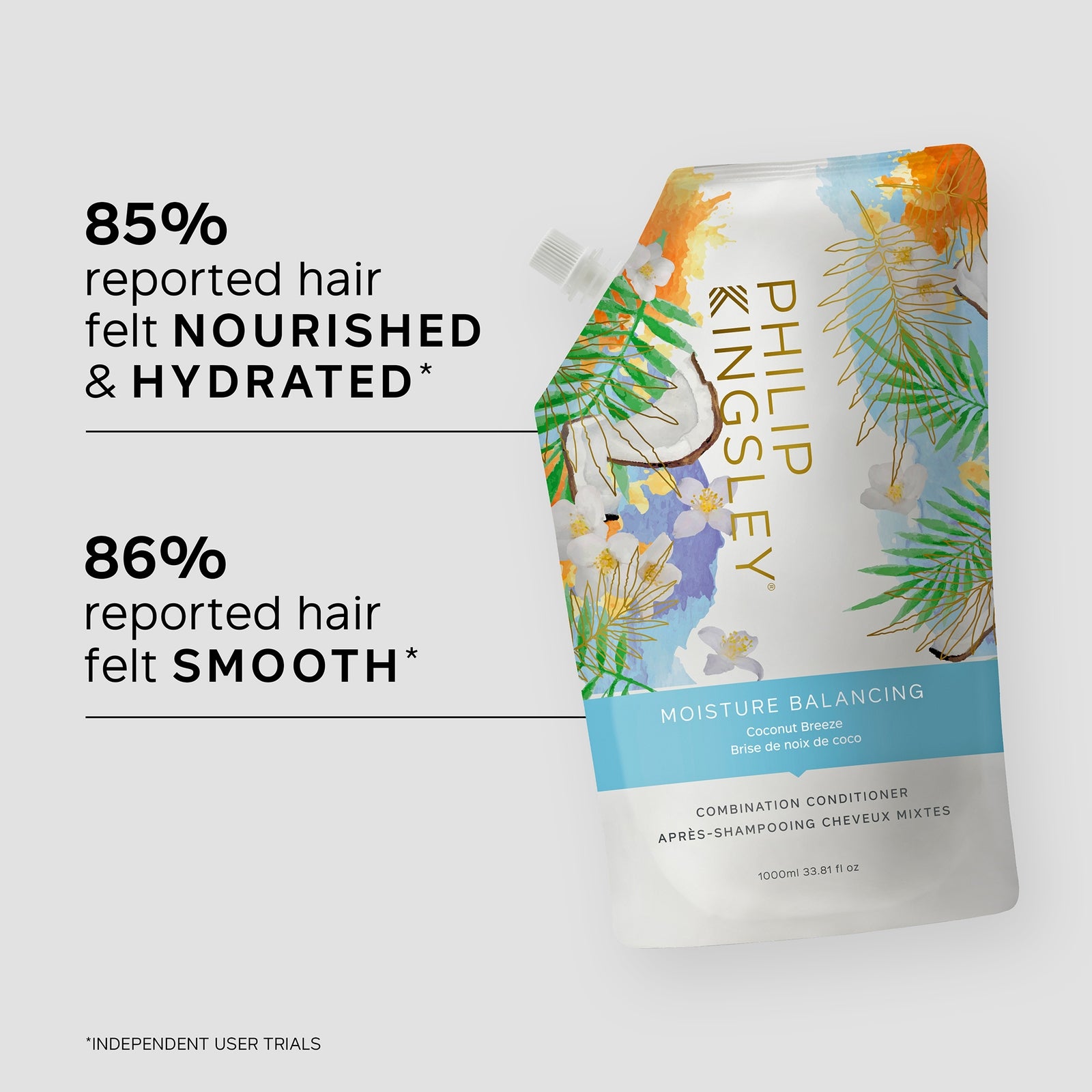 Philip Kingsley Coconut Breeze Moisture Balancing Conditioner 1L Eco Pouch (Worth £75) 3