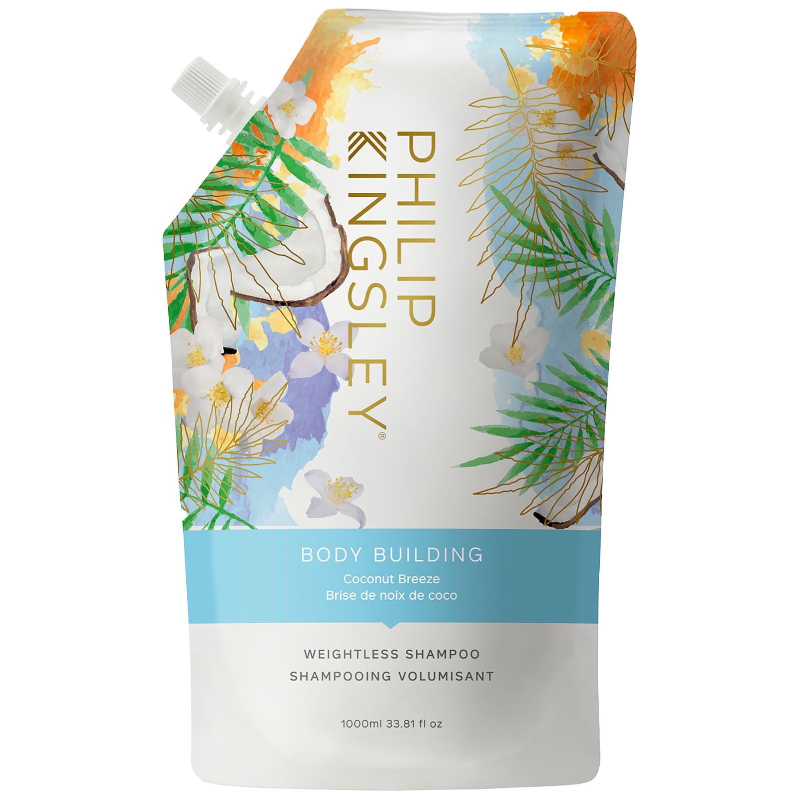 Philip Kingsley Coconut Breeze Body Building Shampoo 1L Eco Pouch