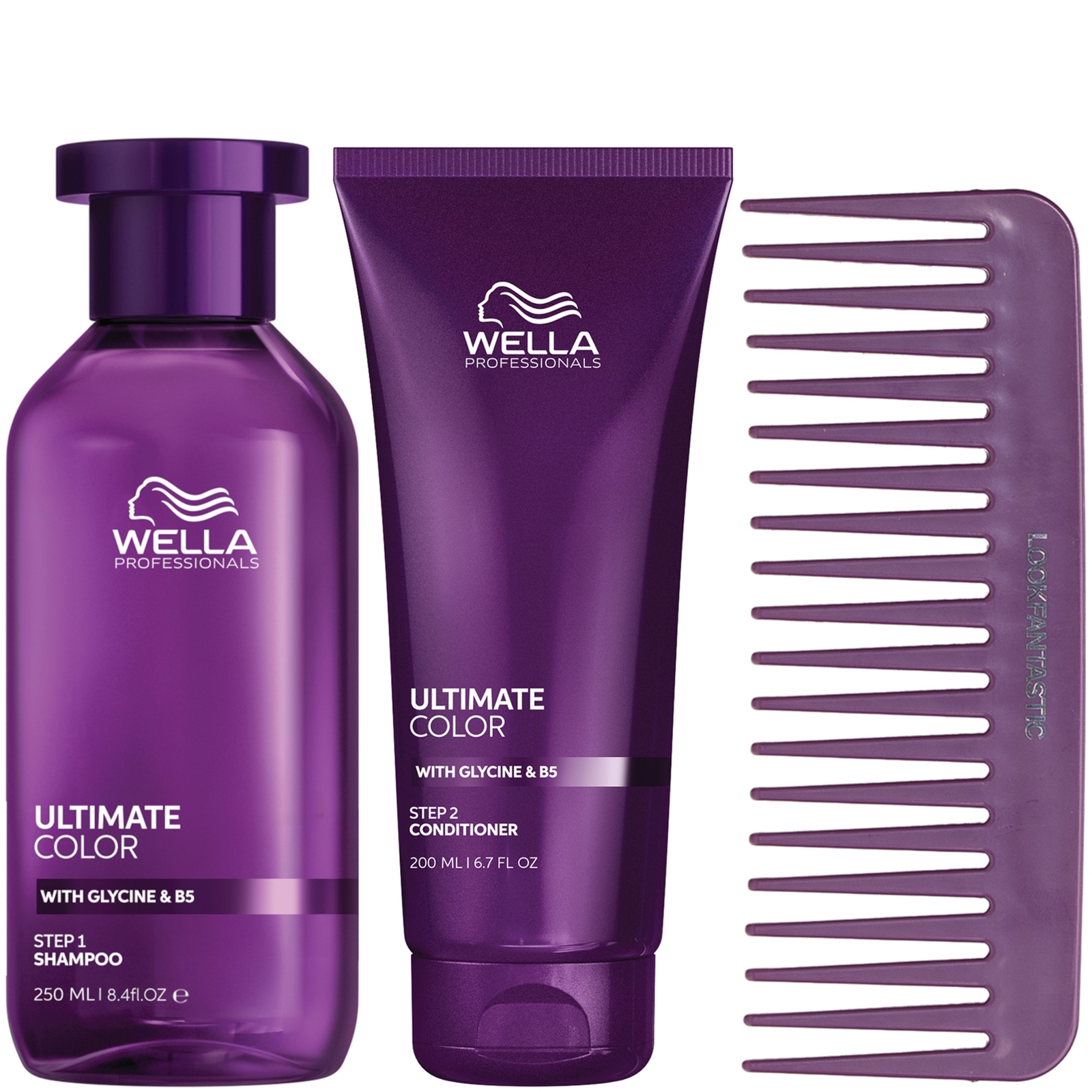 Wella Professionals Care Ultimate Colour Shampoo & Conditioner and LF X Wella Comb