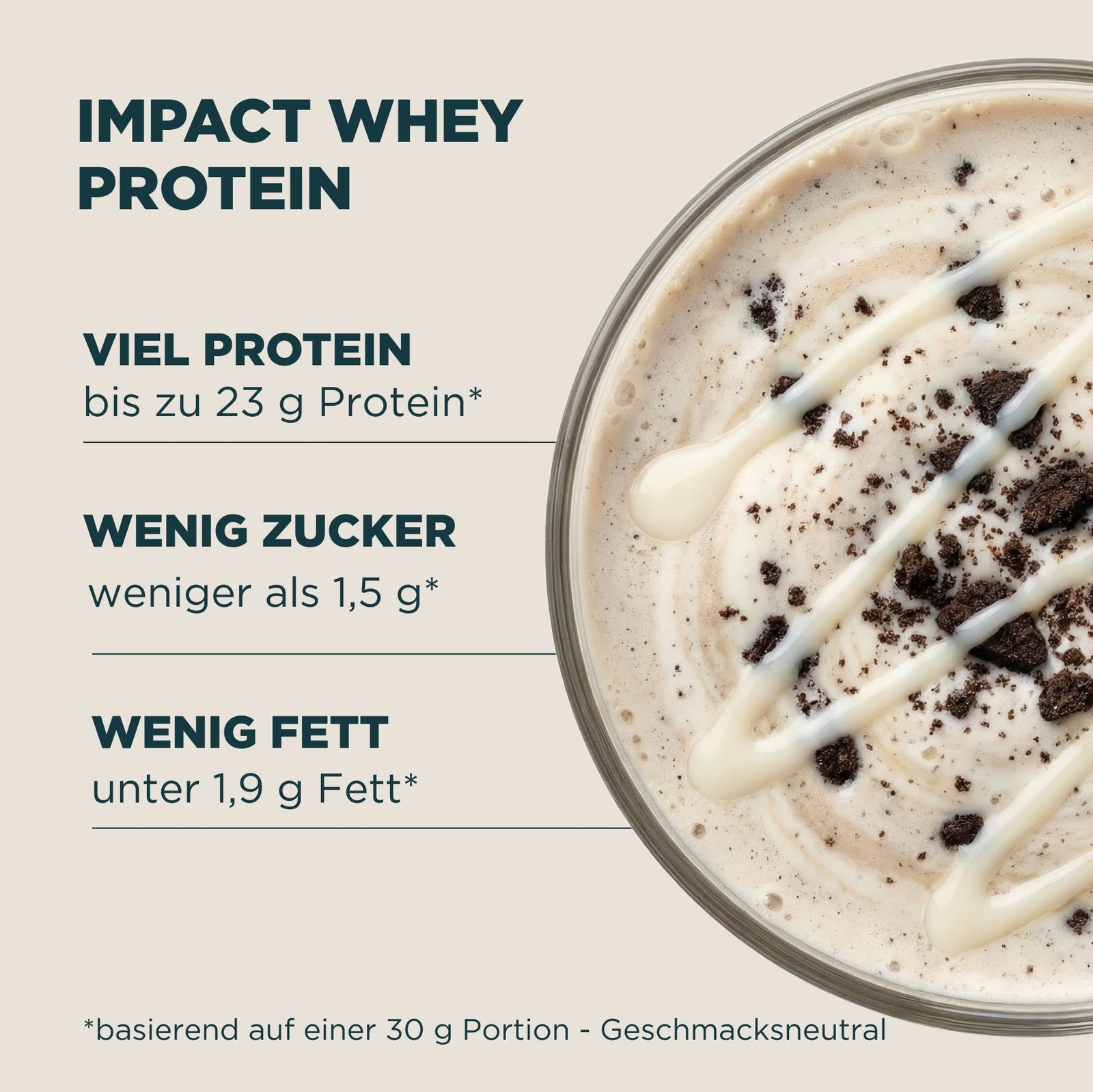 Impact Whey Protein - 405G - 15Portionen - Cookies & Cream — Bild 4