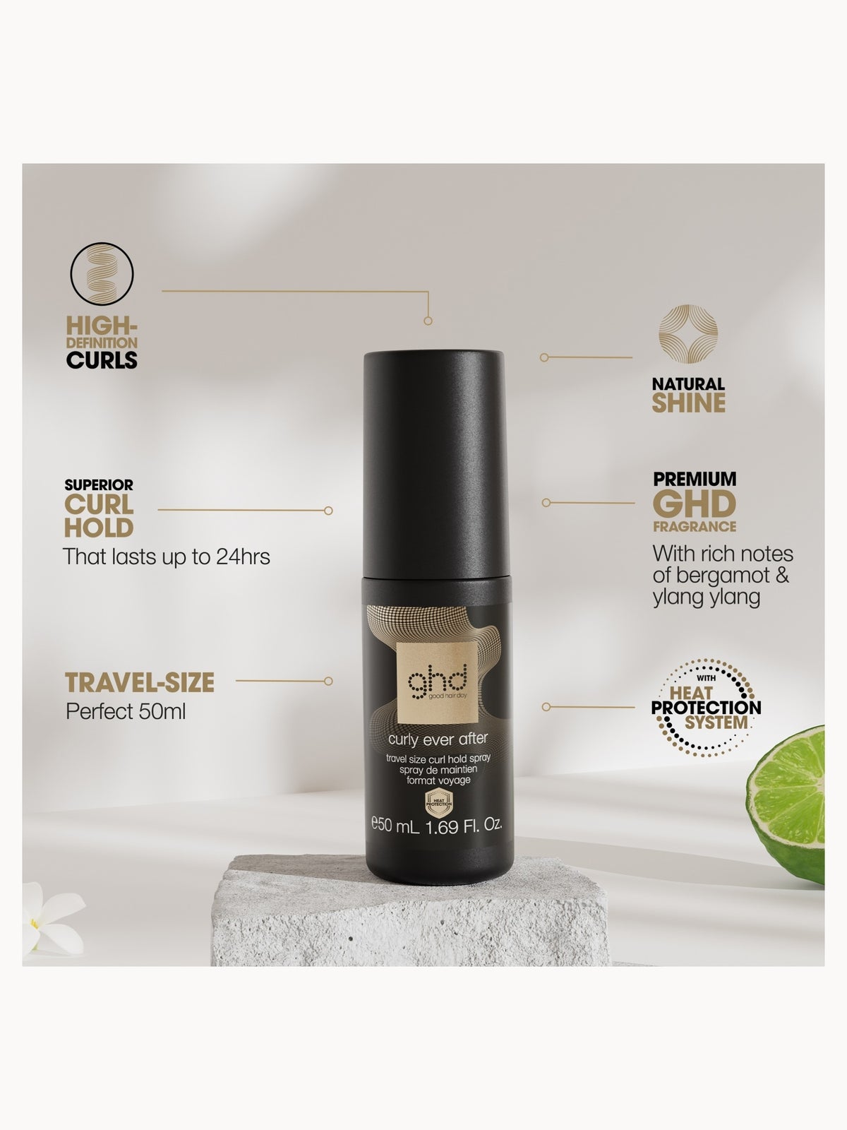 ghd Mini Curly Ever After - Curl Hold Spray (50ml) 2