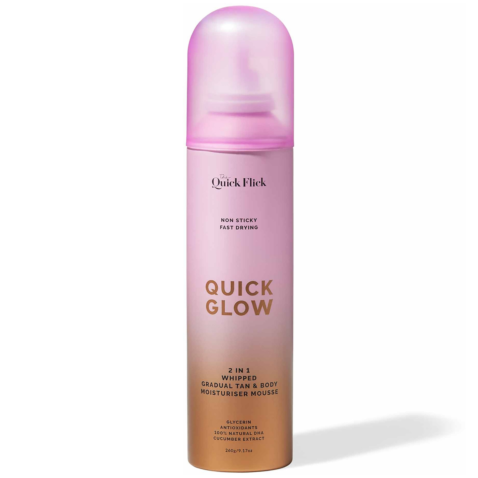 Quick Flick Quick Glow Whipped Gradual Tan Body Moisturizer Mousse 260g