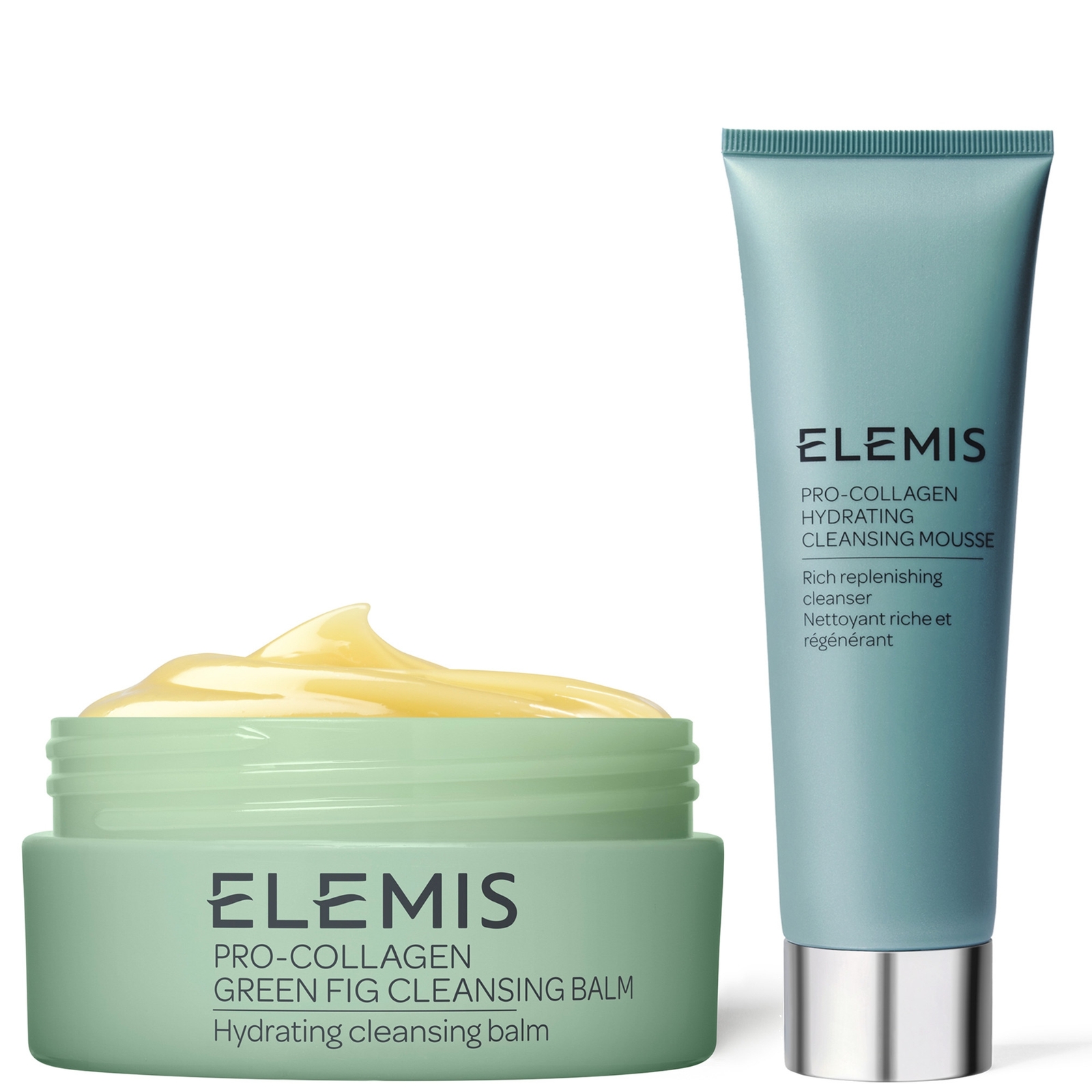 Elemis Pro-collagen Hydrating Cleansing Mousse And Cleansing Balm Bundle (various Aromatics) - Green Fig