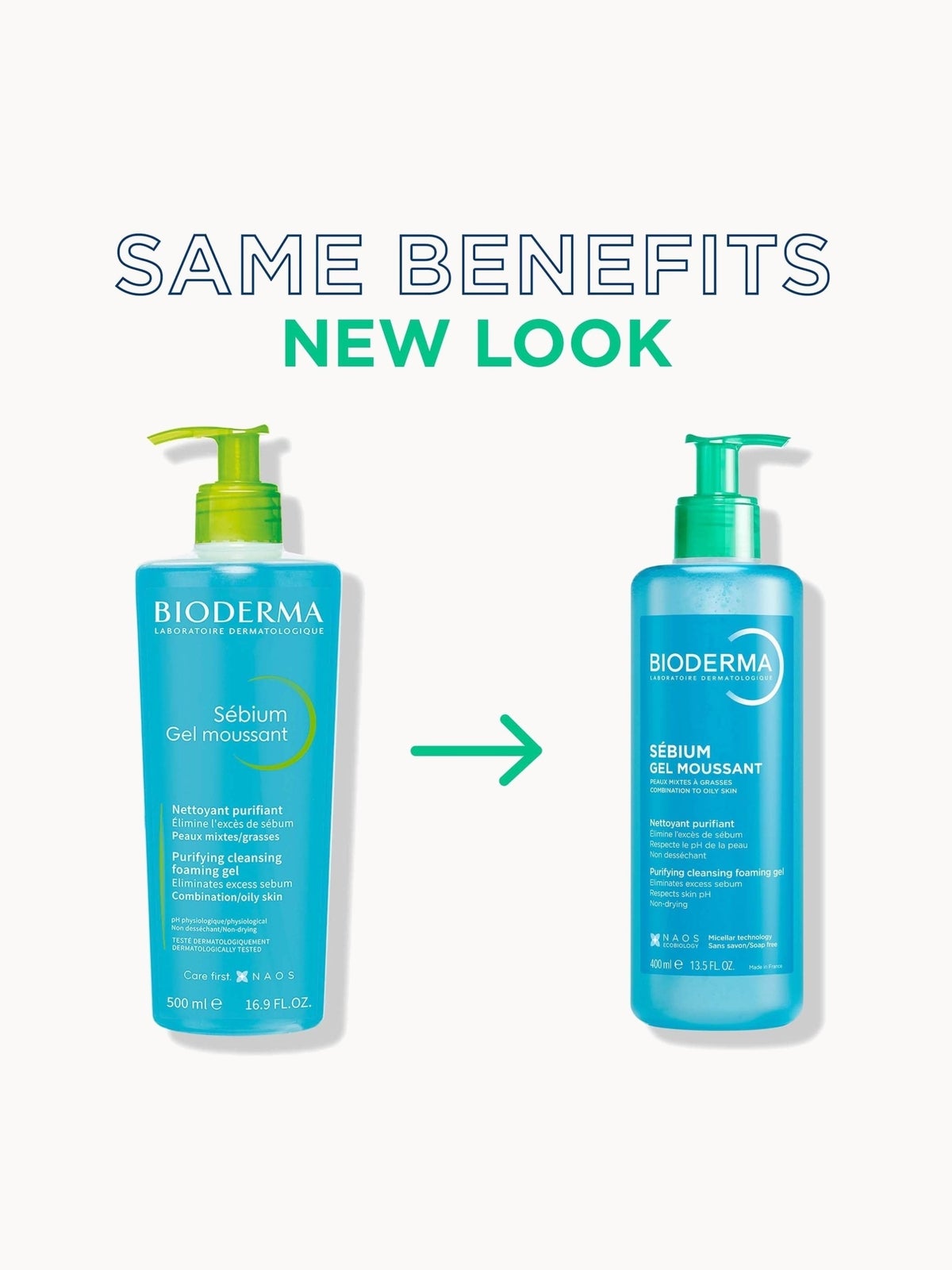Bioderma Sebium Foaming Gel Cleanser Face Wash for Combination, Oily to Acne-prone skin 400ml 3