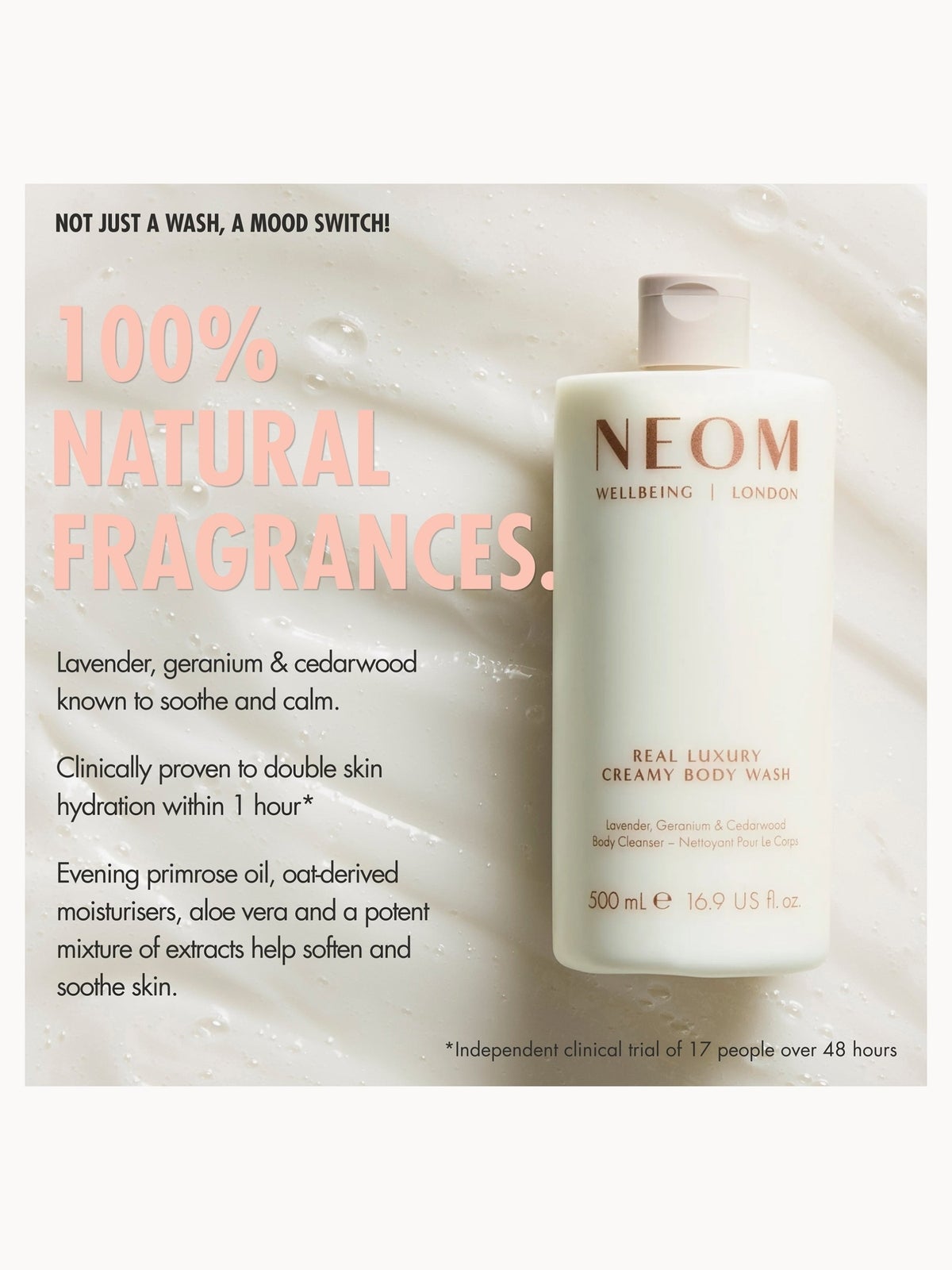 NEOM Real Luxury Creamy Body Wash 500ml 3