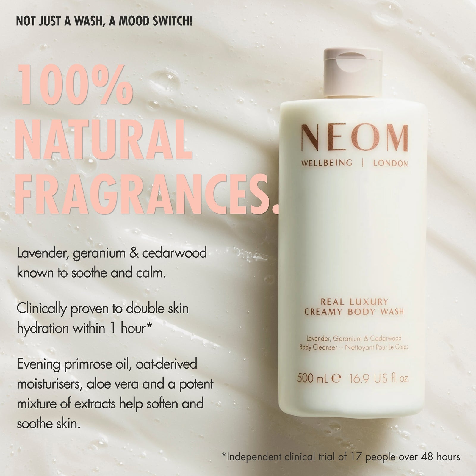 NEOM Real Luxury Creamy Body Wash 500ml 3
