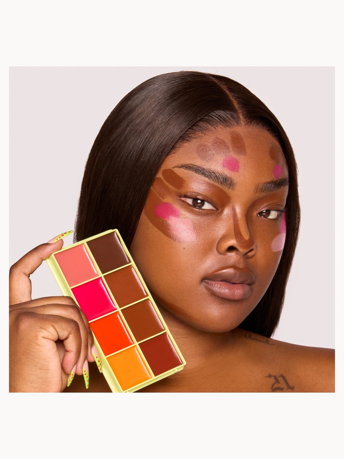 Made By Mitchell Curve Case Pressed Powder Blusher Palette (Various Shades) - Deep 4