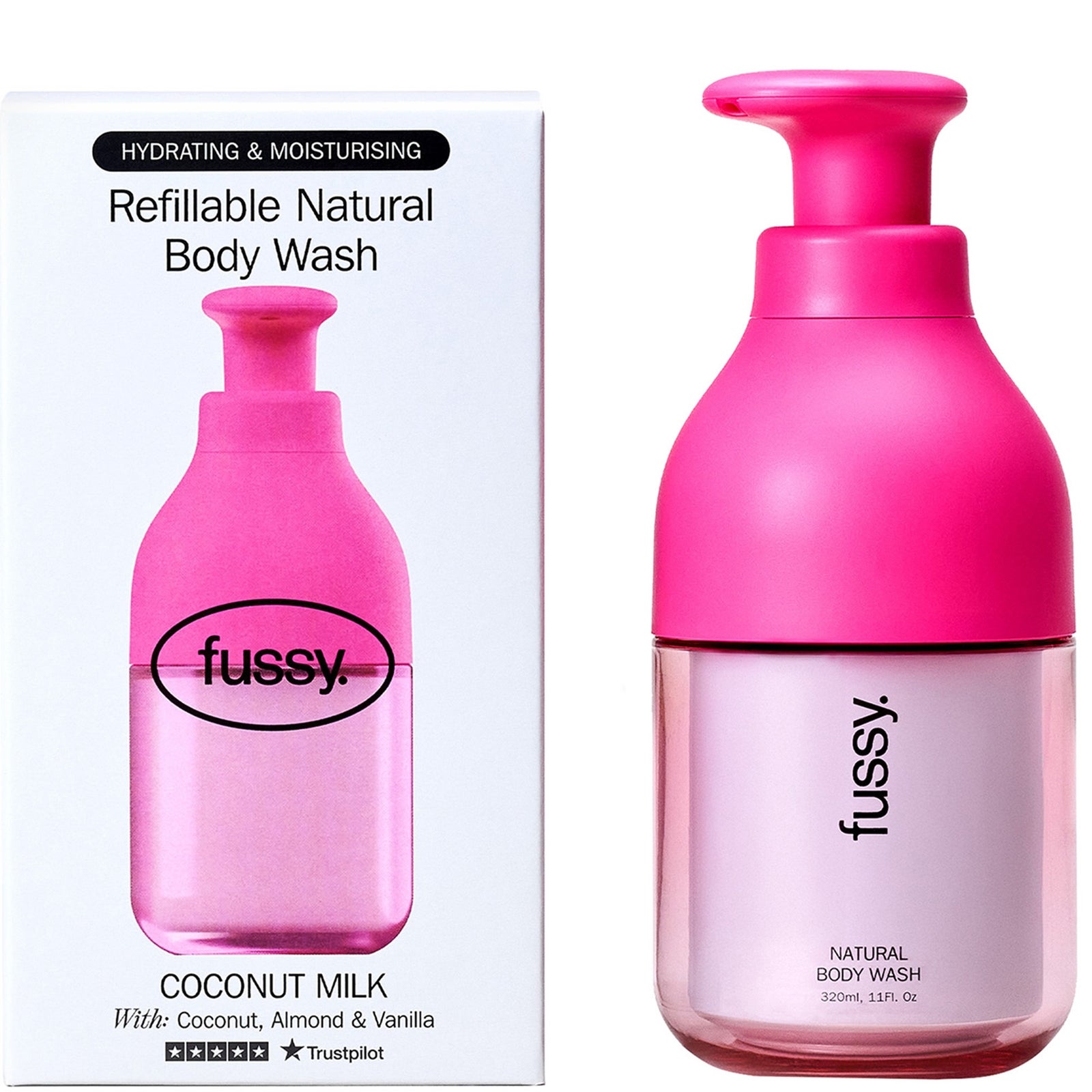 Fussy Refillable Natural Body Wash Coconut Milk 320ml