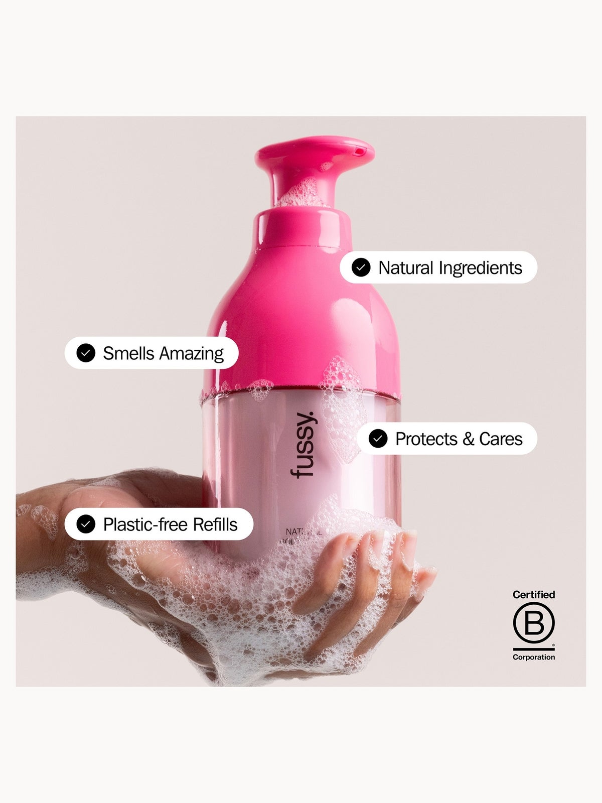 Fussy Refillable Natural Body Wash Coconut Milk 320ml 2