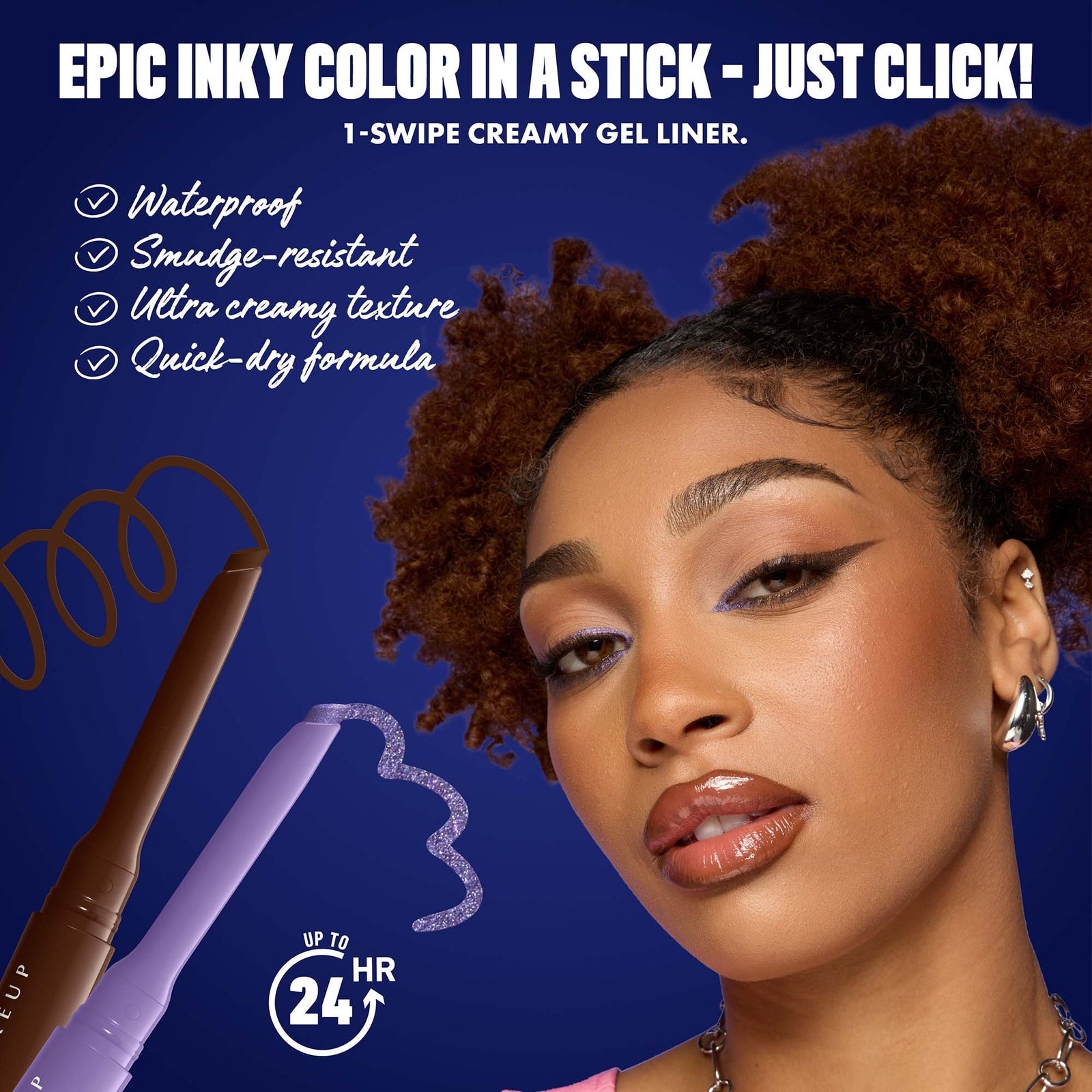 NYX Professional Makeup Epic Inky Stix Waterproof Cream Gel Eyeliner (Various Shades) - Lavender Link 4
