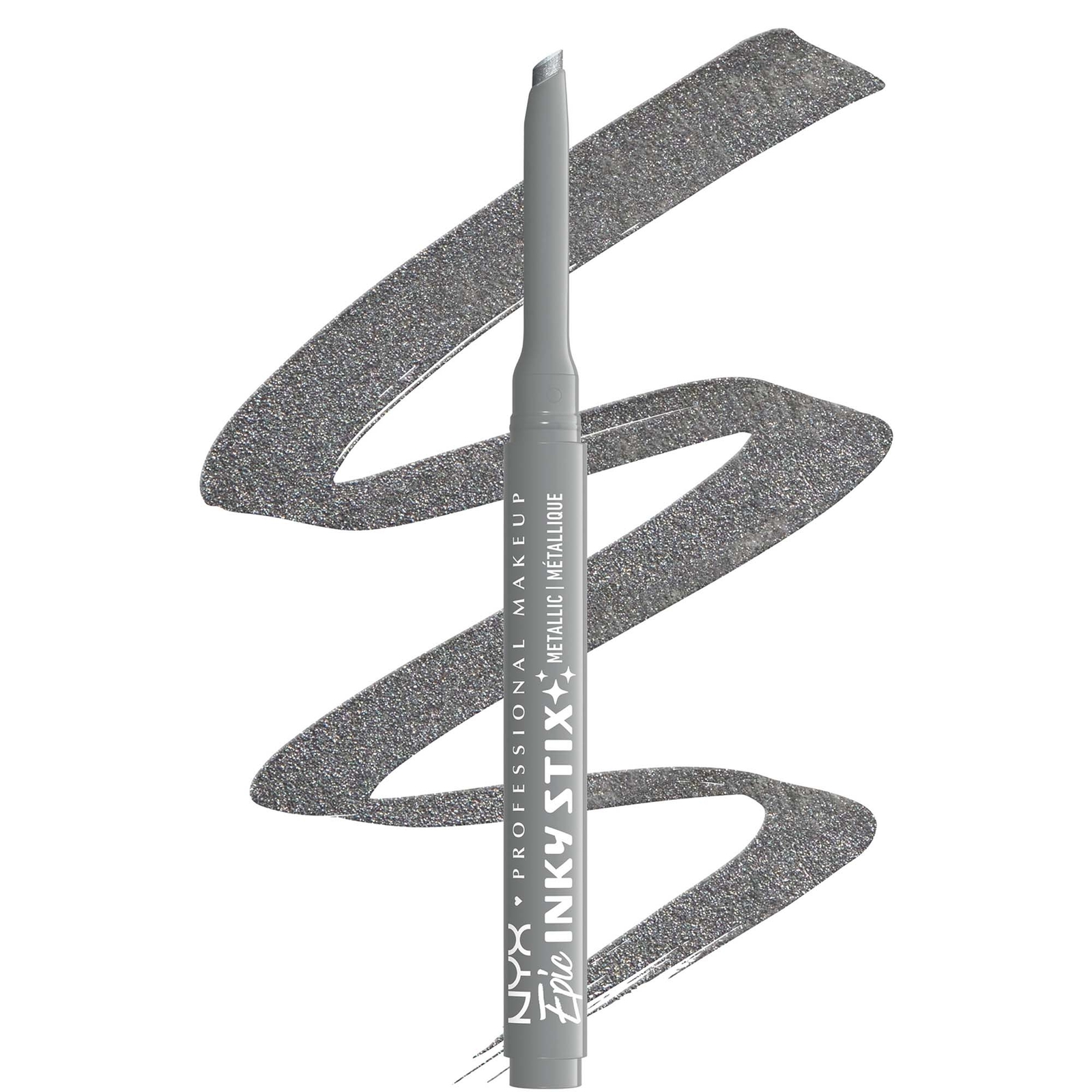 NYX Professional Makeup Epic Inky Stix Waterproof Cream Gel Eyeliner (Various Shades) - Silver Shock