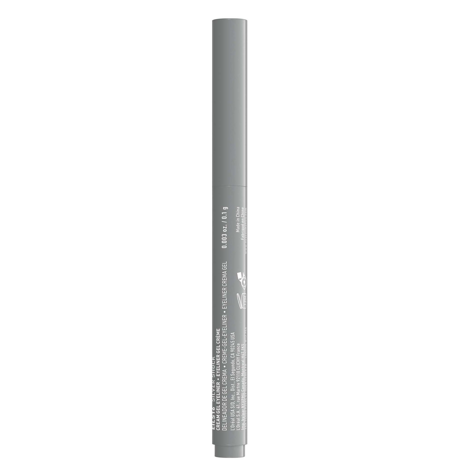 NYX Professional Makeup Epic Inky Stix Waterproof Cream Gel Eyeliner (Various Shades) - Silver Shock 2