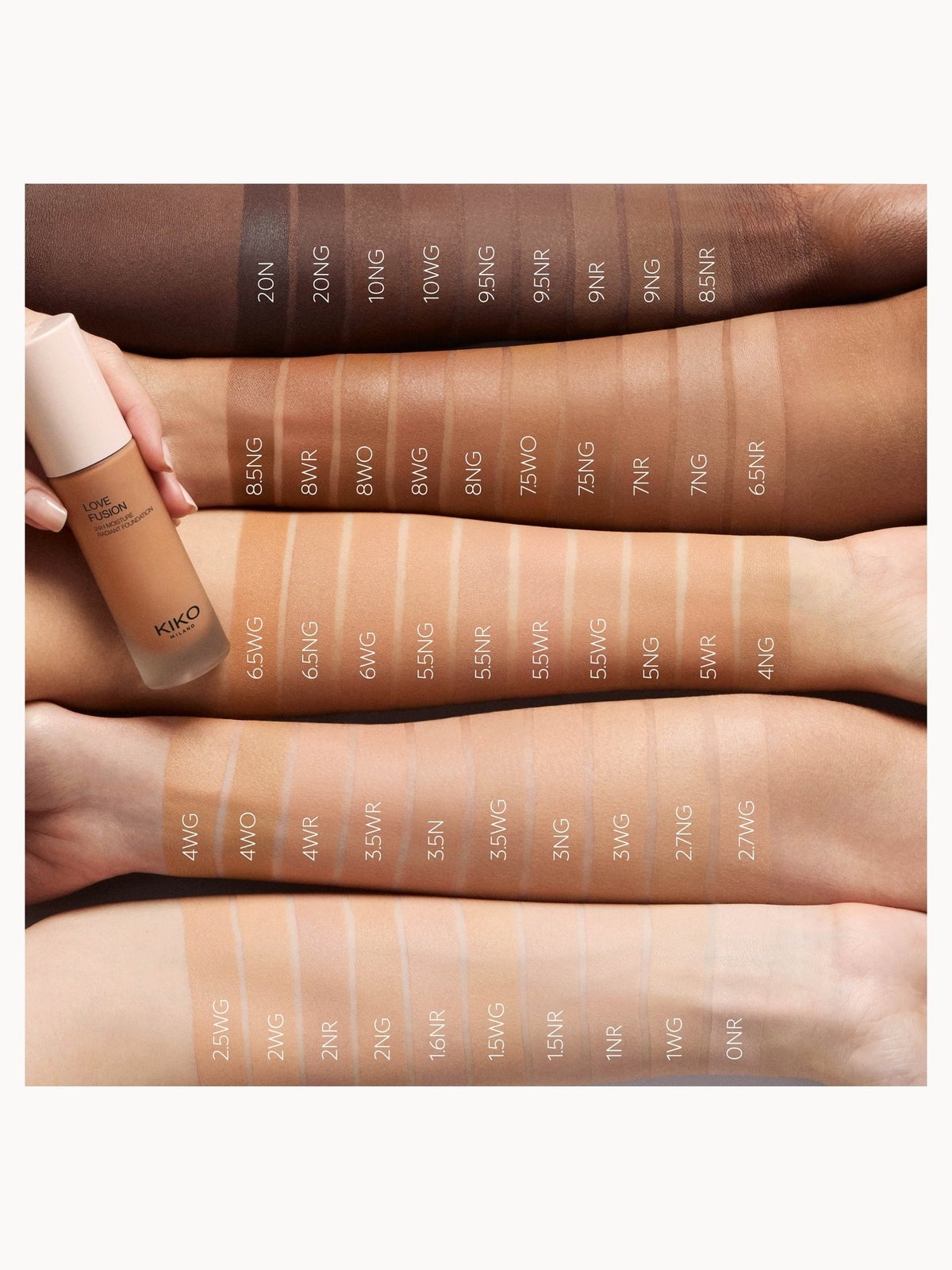 KIKO Milano Love Fusion Radiant Foundation 30ml (Various Shades) - 1 Warm Gold 4