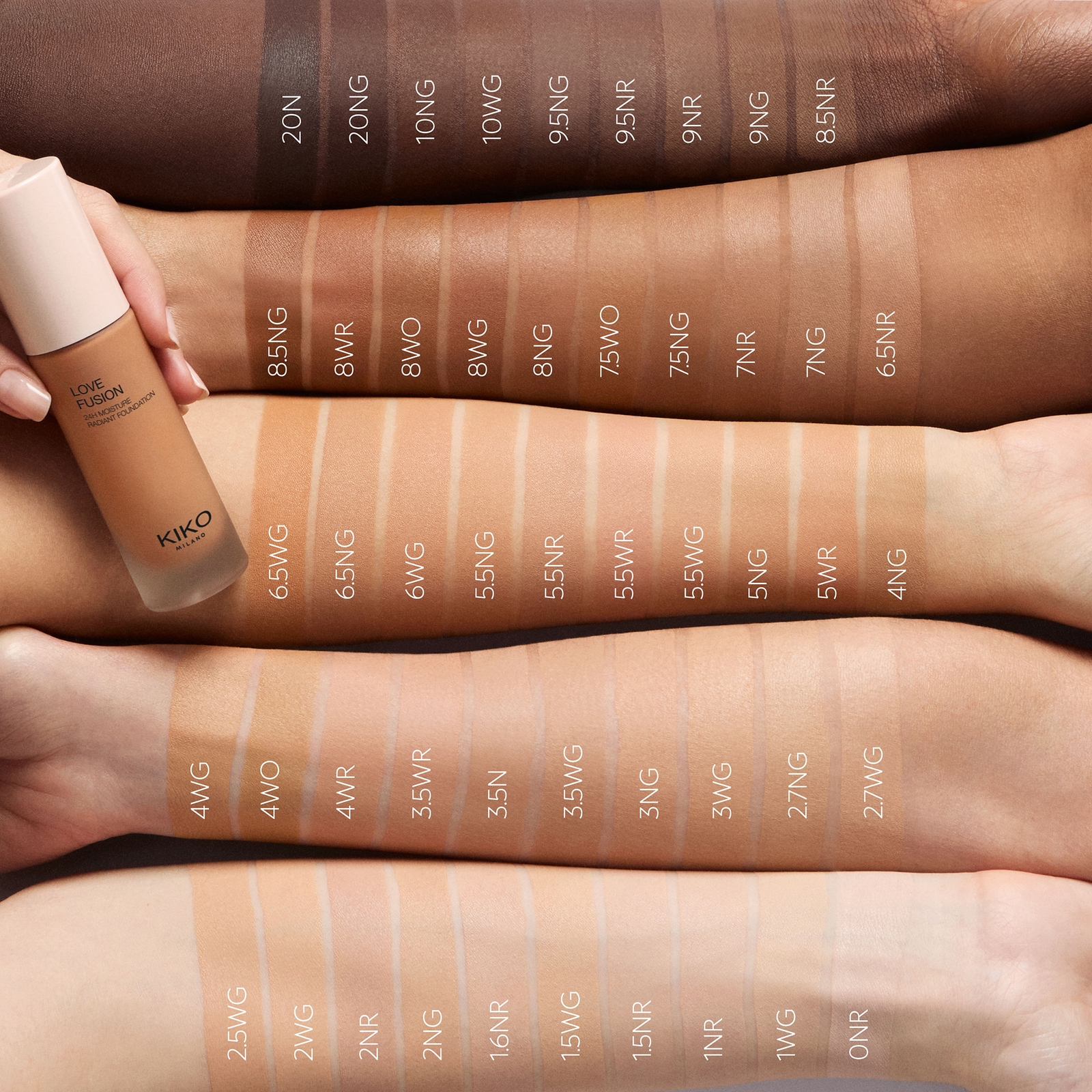 Thumbnail - KIKO Milano Love Fusion Radiant Foundation 30ml (Various Shades) - 9 Neutral Gold