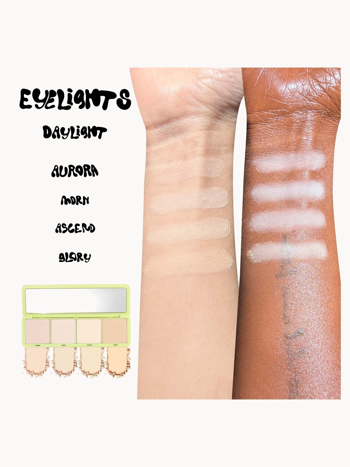 Made By Mitchell Eyelights Brightening Powder Palette (Various Shades) - Daylight 3