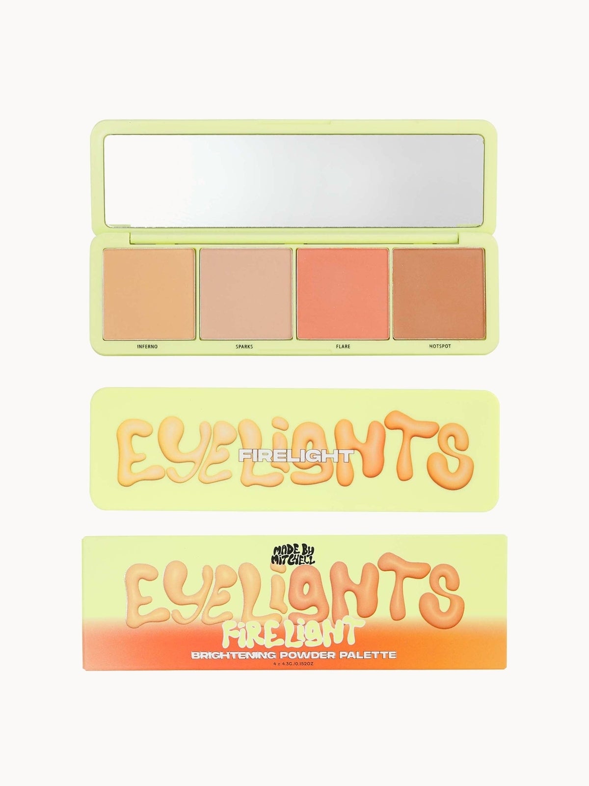 Made By Mitchell Eyelights Brightening Powder Palette (Various Shades) - Firelight 2