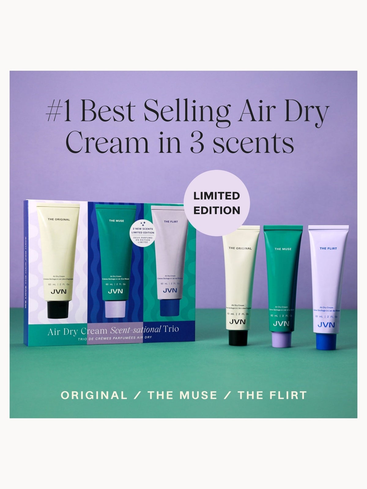 JVN Air Dry Cream Fragrance Trio 2