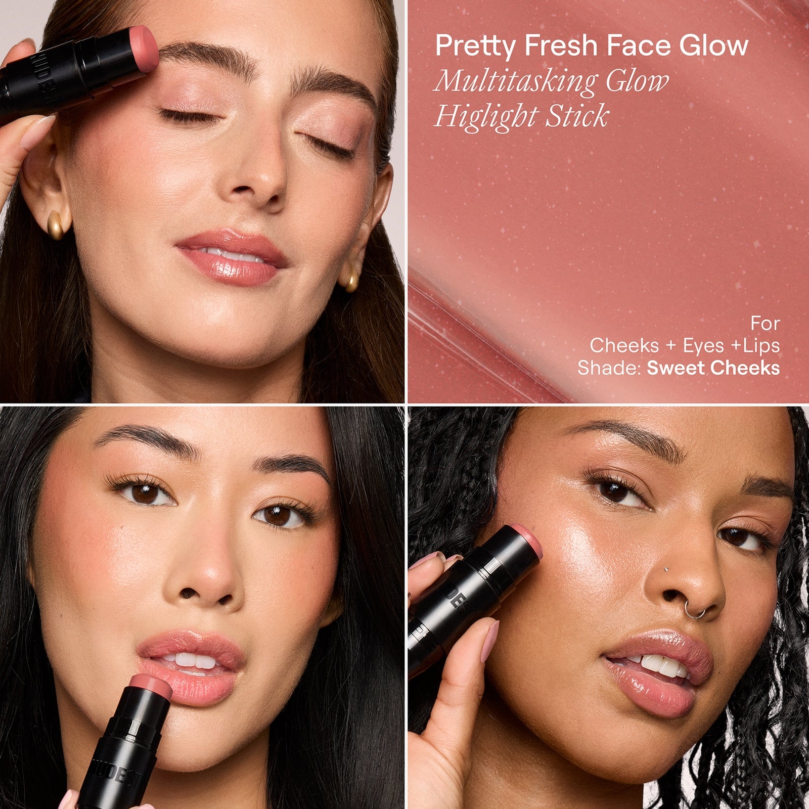 NUDESTIX Nudies Glow All Over Face Highlight Colour 8g (Various Shades) - Sweet Cheeks 2