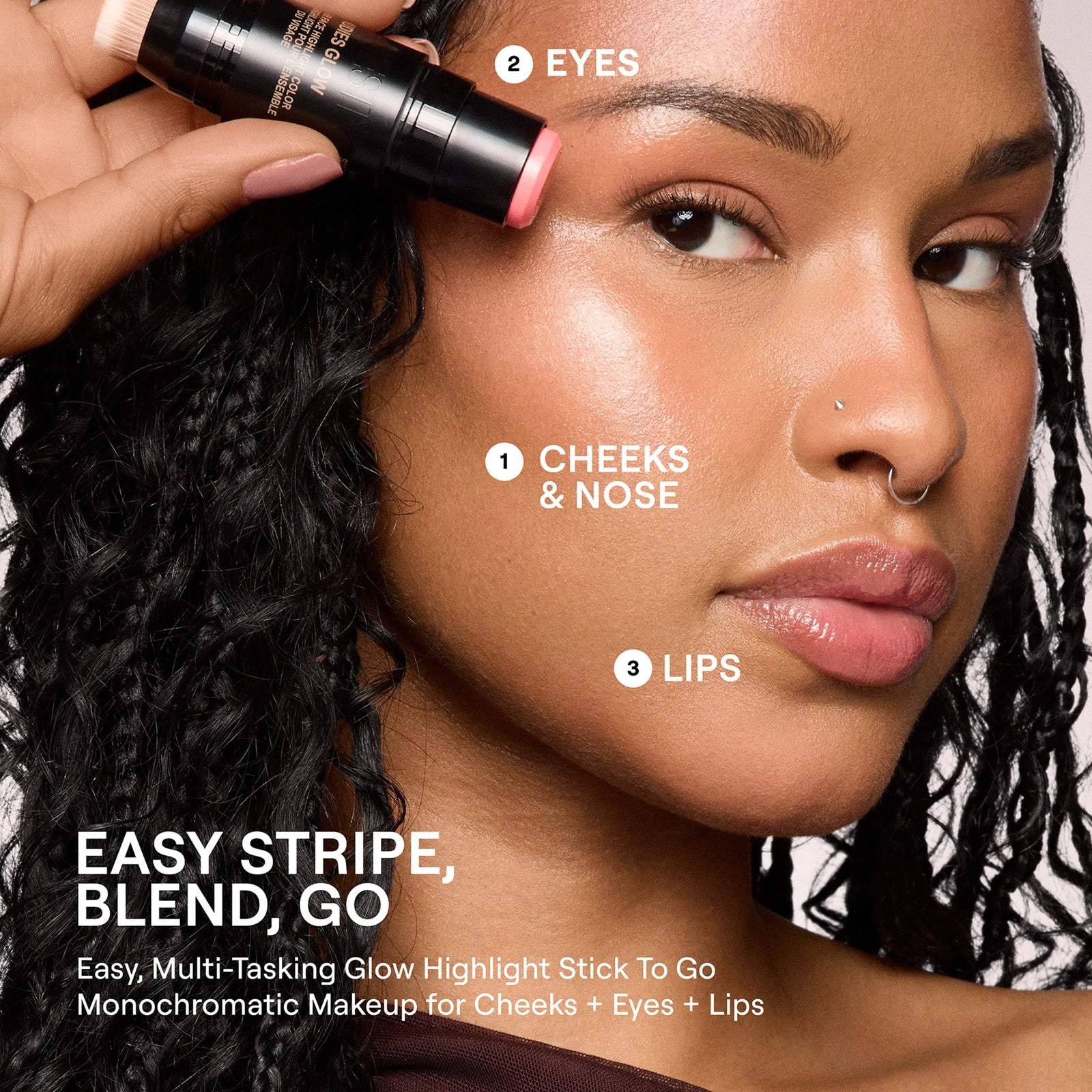NUDESTIX Nudies Glow All Over Face Highlight Colour 8g (Various Shades) - Sweet Cheeks 4