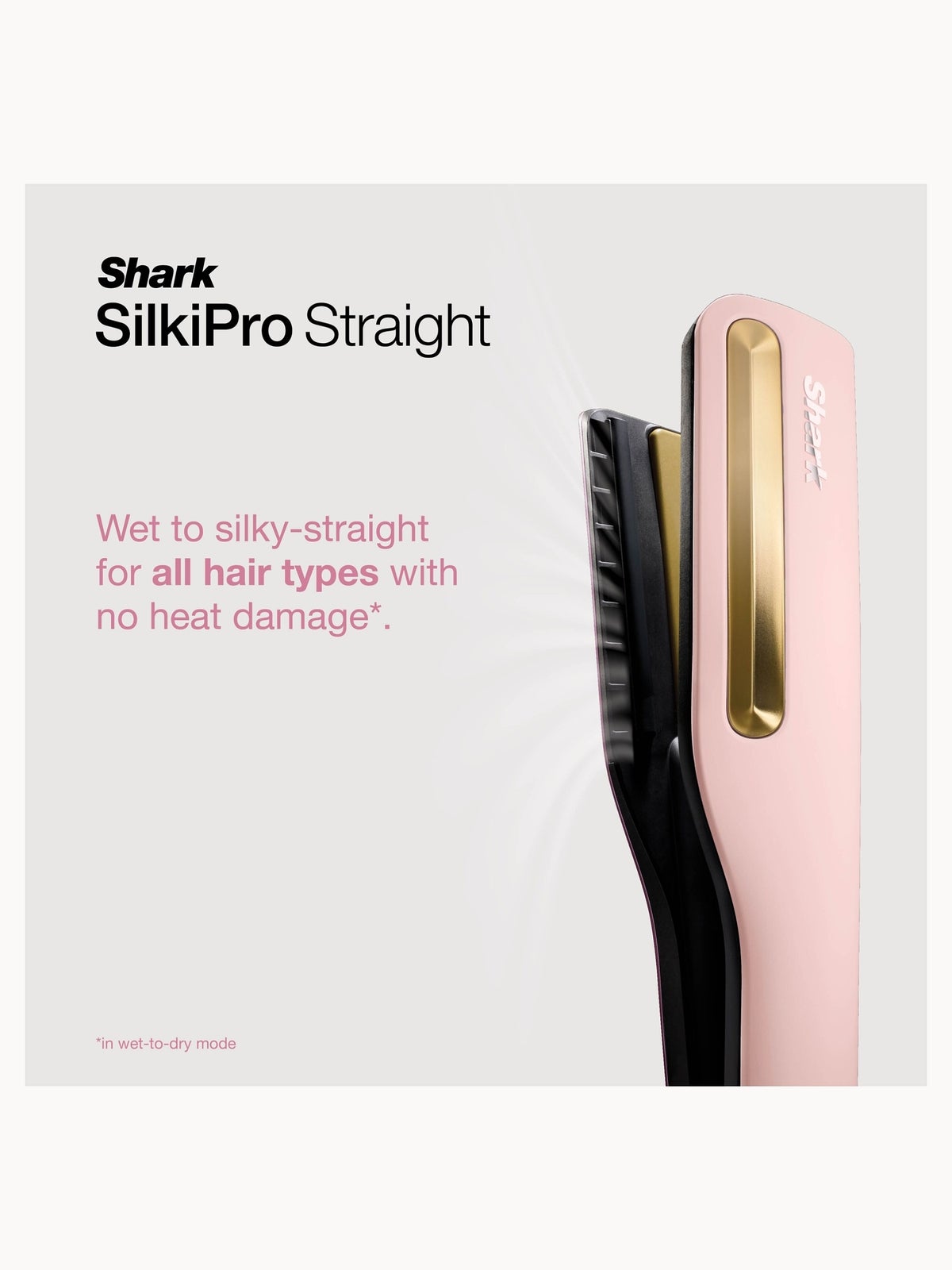 Shark SilkiPro Straight Hair Straightener + Dryer in One Tool - Rose Petal 2