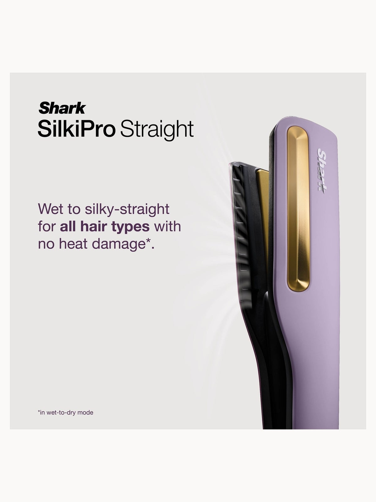 Shark SilkiPro Straight Hair Straightener + Dryer in One Tool - Plum Satin 2
