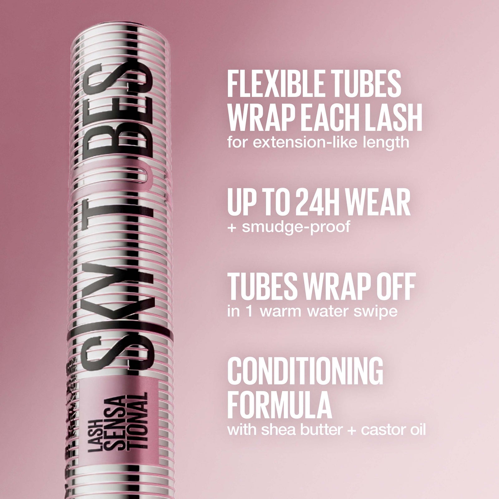 Maybelline Lash Sensational Sky Tubes Tubing Mascara Very Black 7ml 4