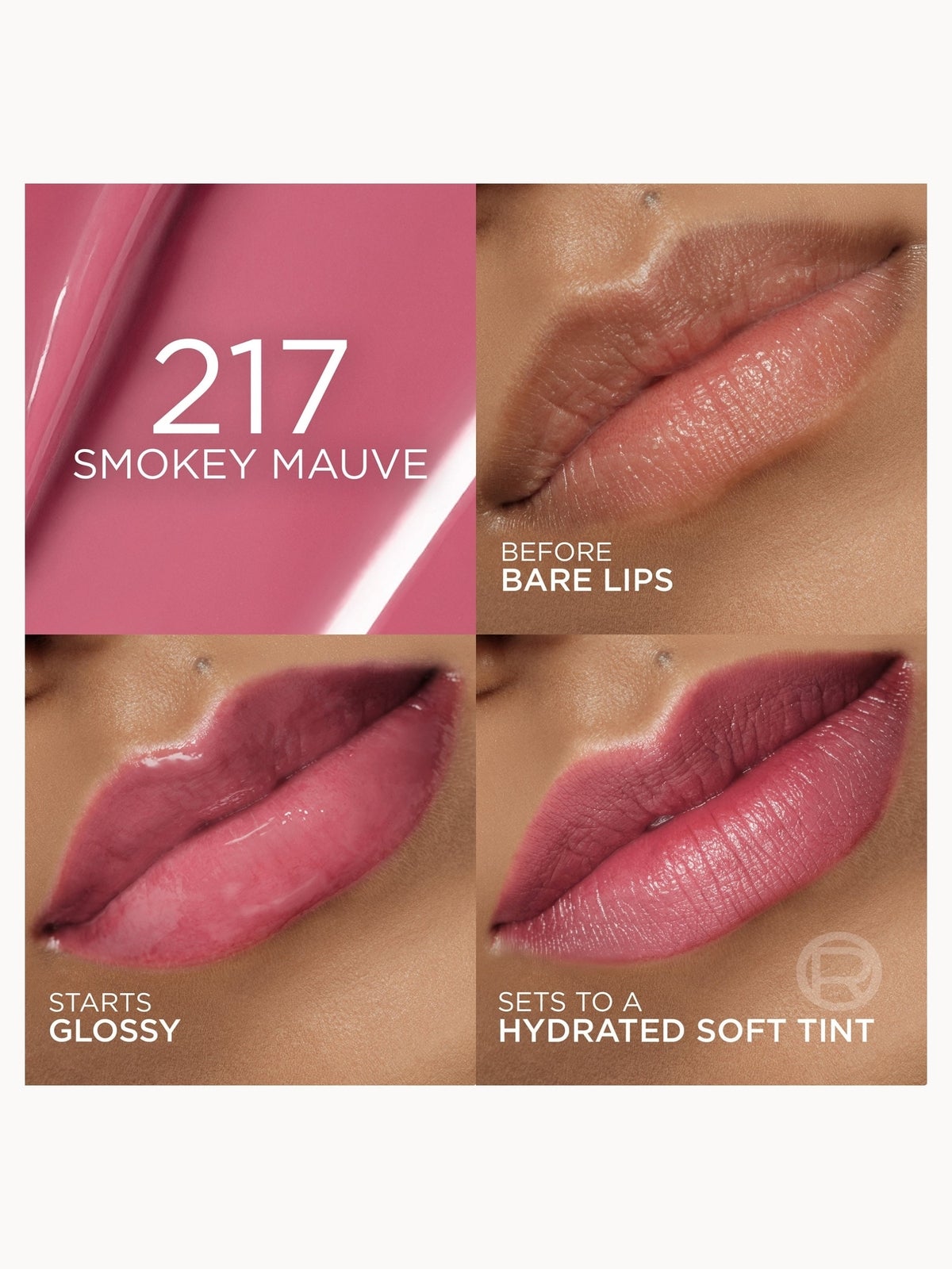 L'Oréal Paris Hyaluron Tint Lip Stain Serum, Hydrating Lip Stain (Various Shades) - 217 Smokey Mauve 4
