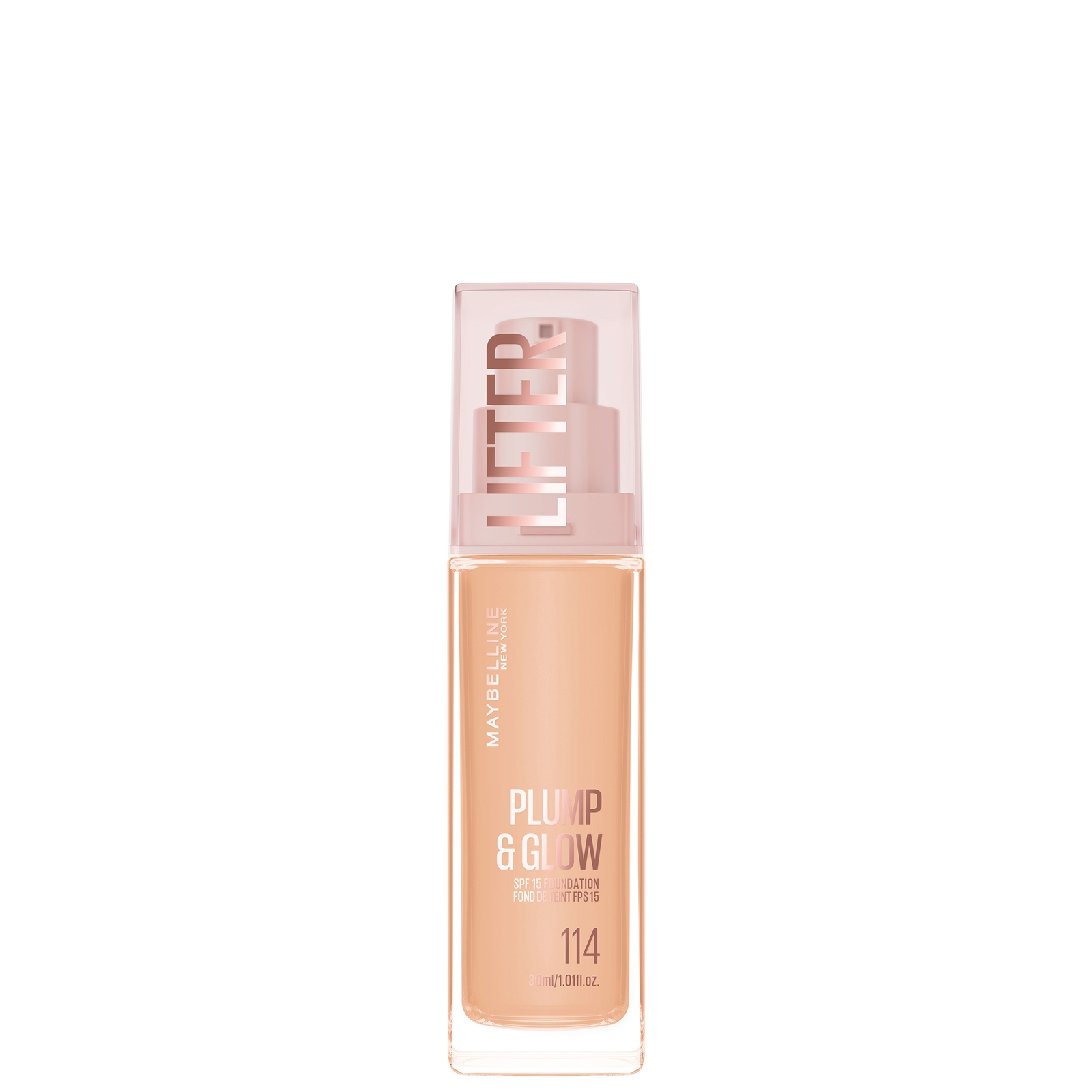 

Maybelline New York Lifter Lifter Plump & Glow Foundation (Various Shades) - 114