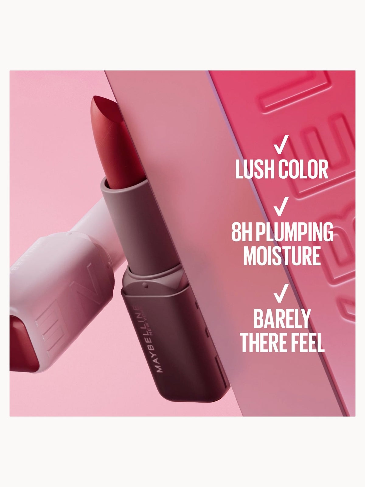 Maybelline New York Maybe It's... Serum Bullet Lipstick, 8H Plumping Moisture (Various Shades) - Crop Top 001 3