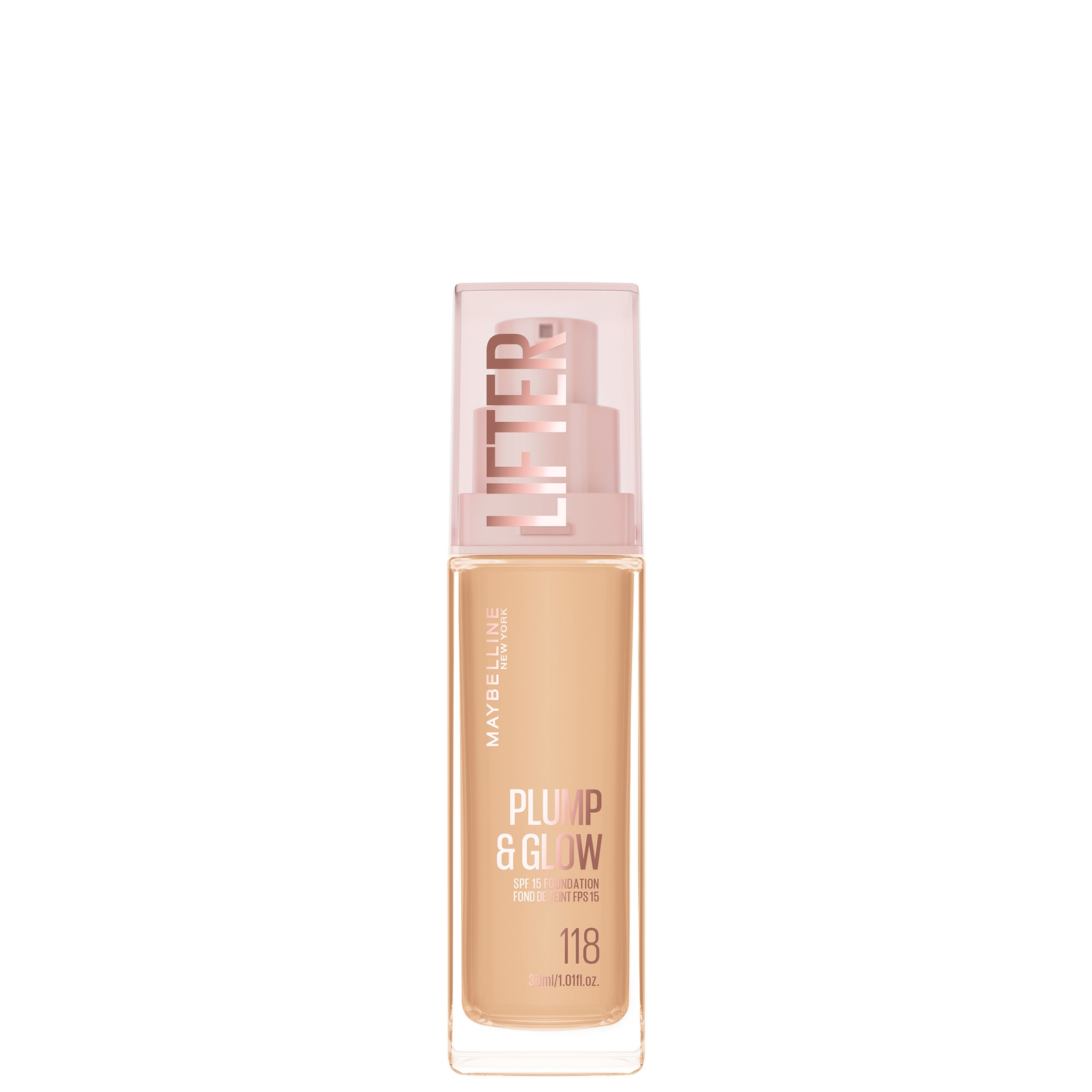 Maybelline New York Lifter Lifter Plump & Glow Foundation (Various Shades) - 118