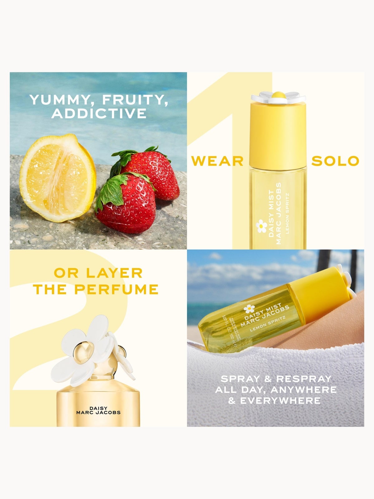 Marc Jacobs Daisy Mist Lemon Spritz Hair and Body Mist for Women 150ml 3