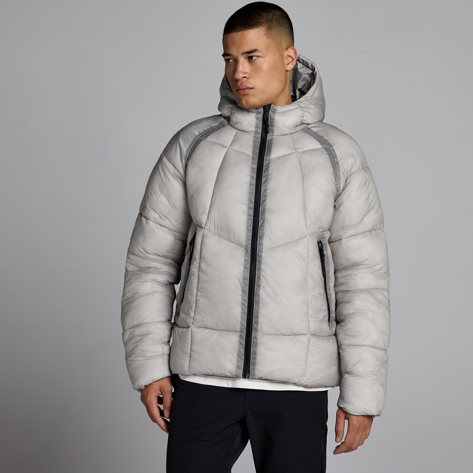 Puffer translúcido para hombre de MP - Gris sostenido