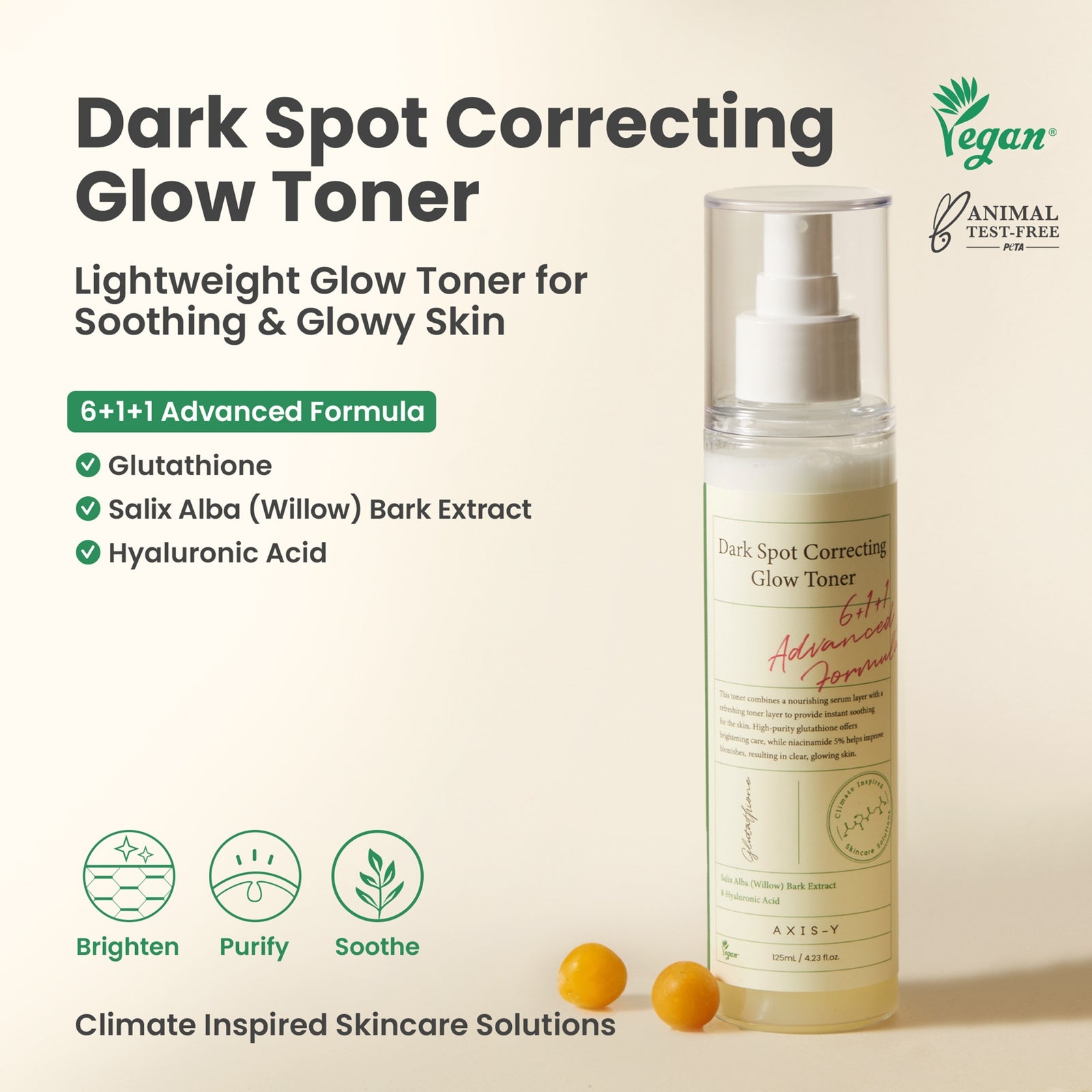 Axis-Y Dark Spot Correcting Glow Toner 125ml, photo 2