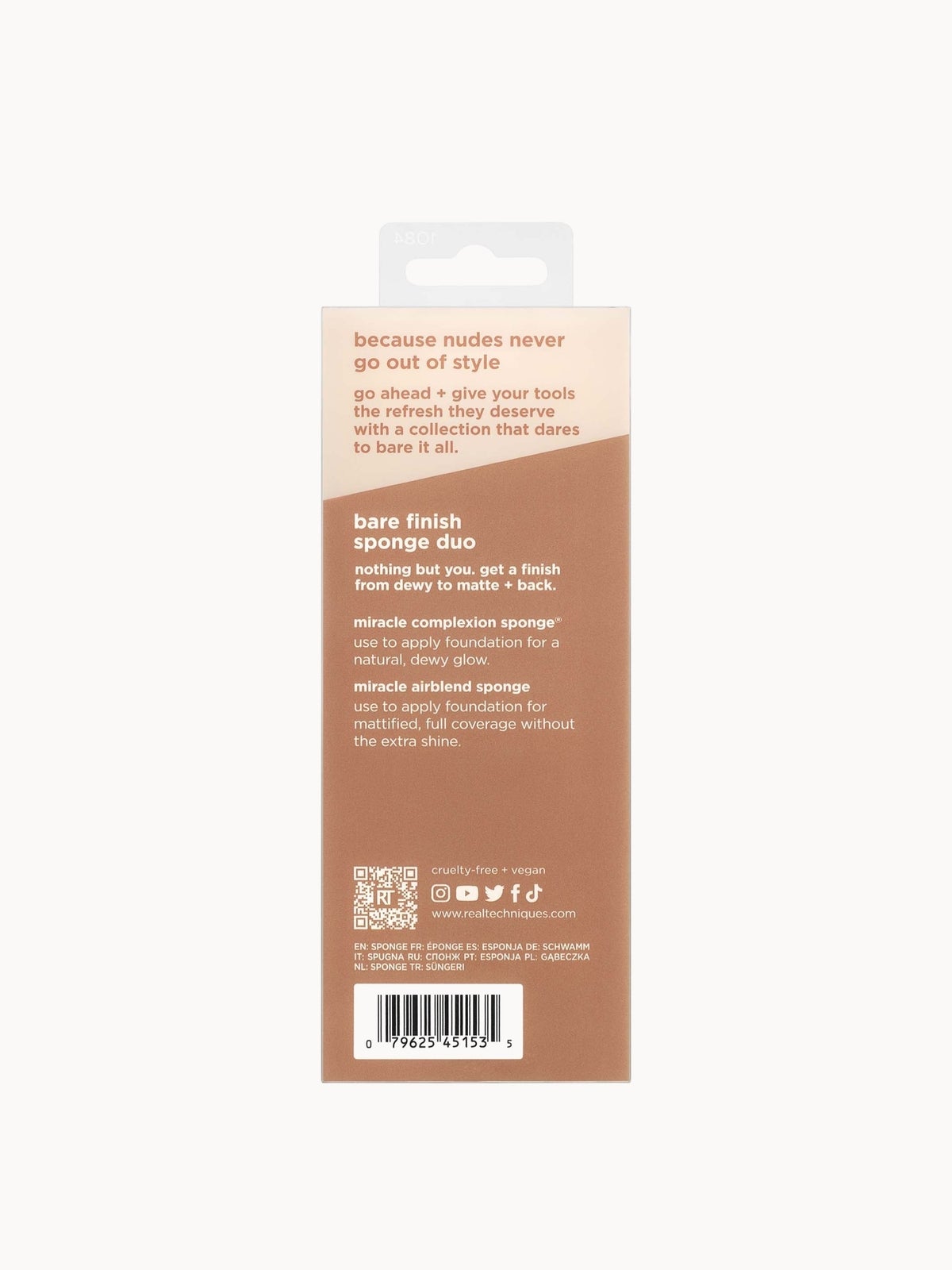 Real Techniques New Nudes 2.0 Bare Finish Sponge Duo 3