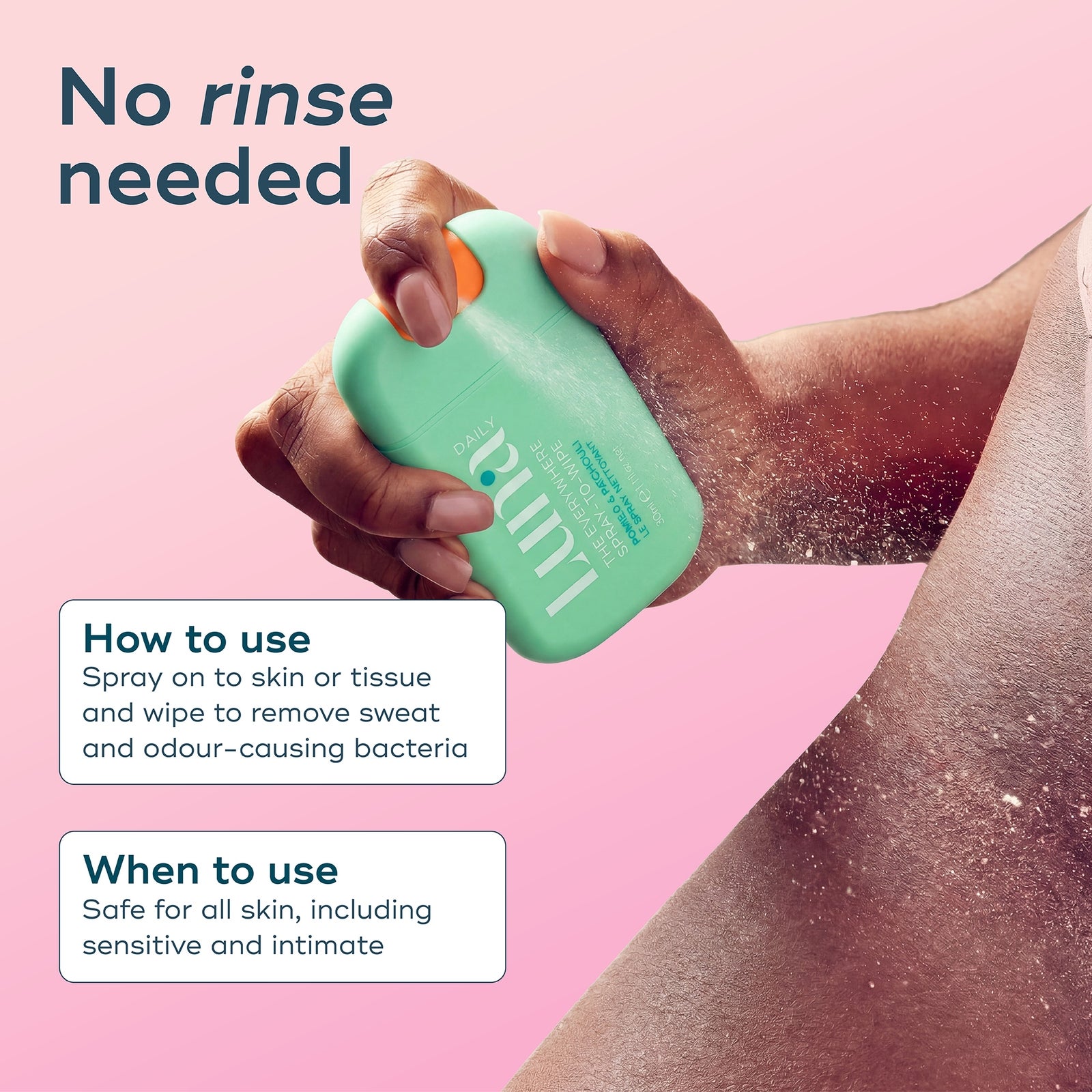 Luna Daily Spray-to-Wipe - Pomelo & Patchouli 30ml 4