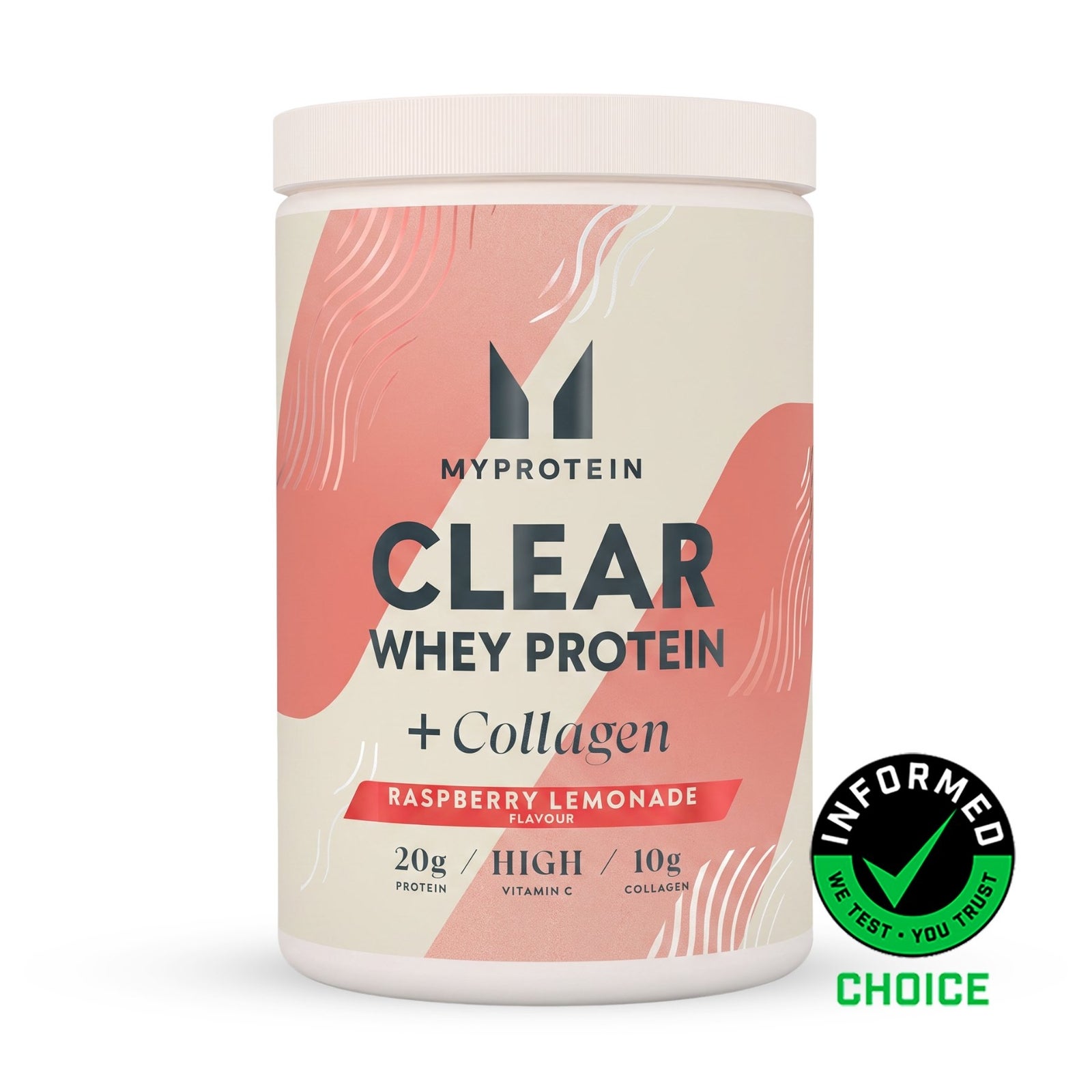 Clear Whey Isolat - 500g - 20Portionen - Raspberry Lemonade (+ Collagen)
