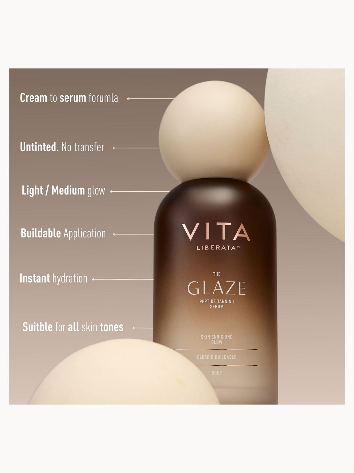 Vita Liberata The Glaze Peptide Tanning Serum 150ml 2