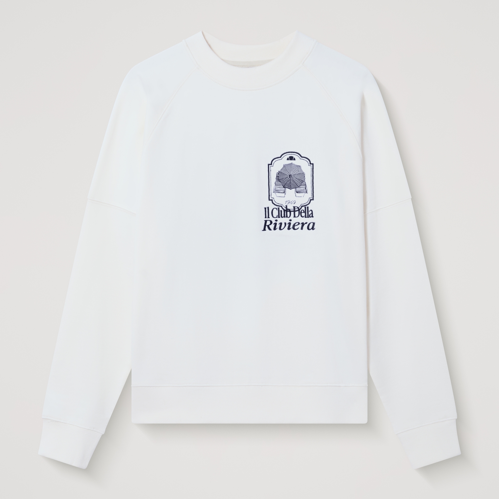 Image of Women's Rosmara Sweatshirt Off White/Dark Blue