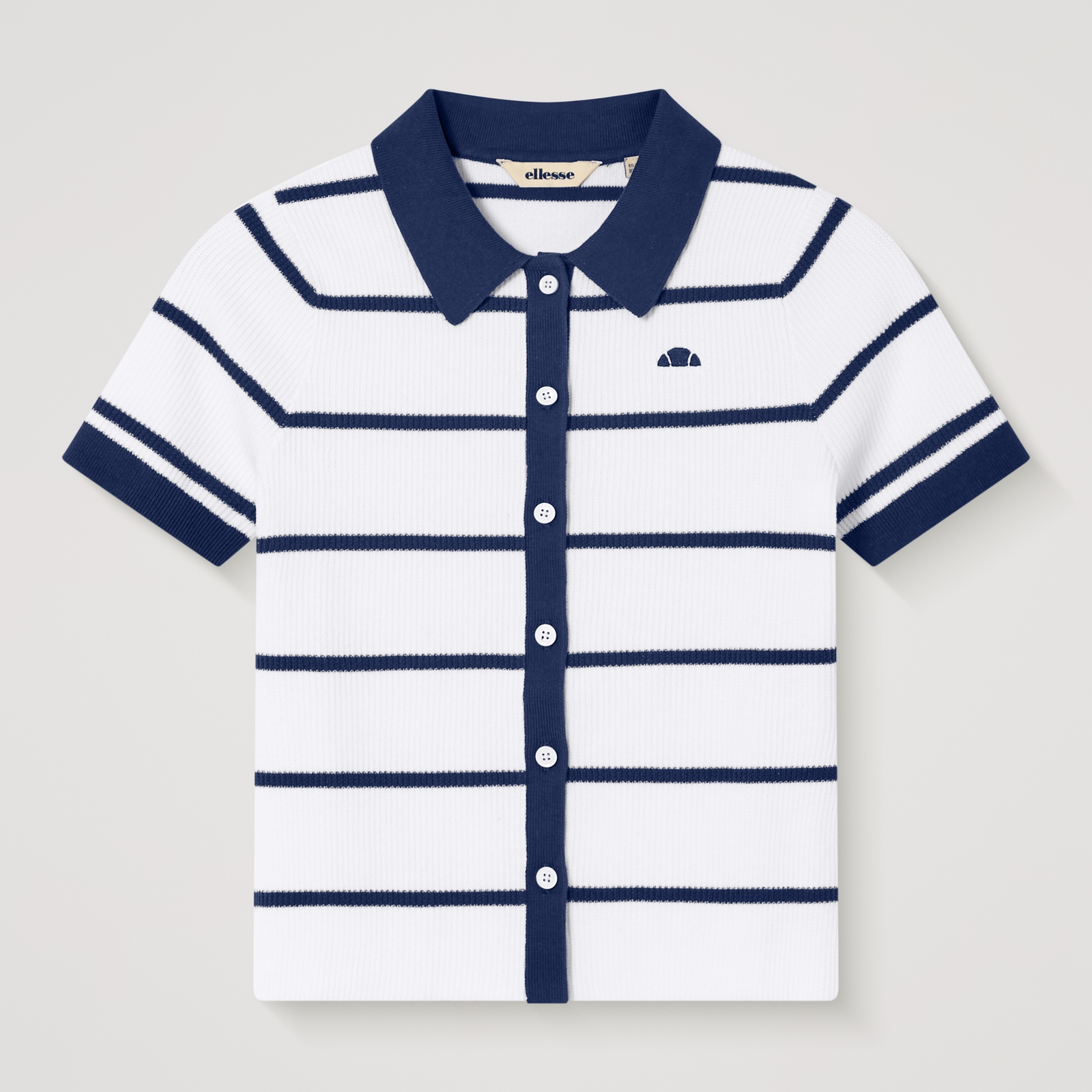 Image of Women's Framura Polo Shirt Off White/Dark Blue