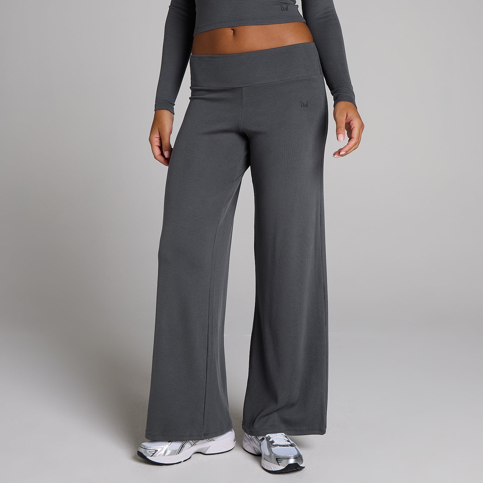 MP Gerippte Wide-Leg-Leggings für Damen – Kräftiges Grau - XL