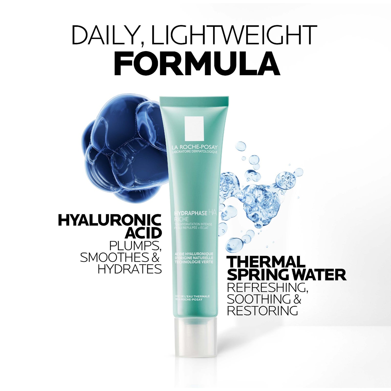 La Roche-Posay Hydraphase HA Rich Hyaluronic Acid Moisturiser for Dry-Very Dry Dehydrated Skin 40ml 4