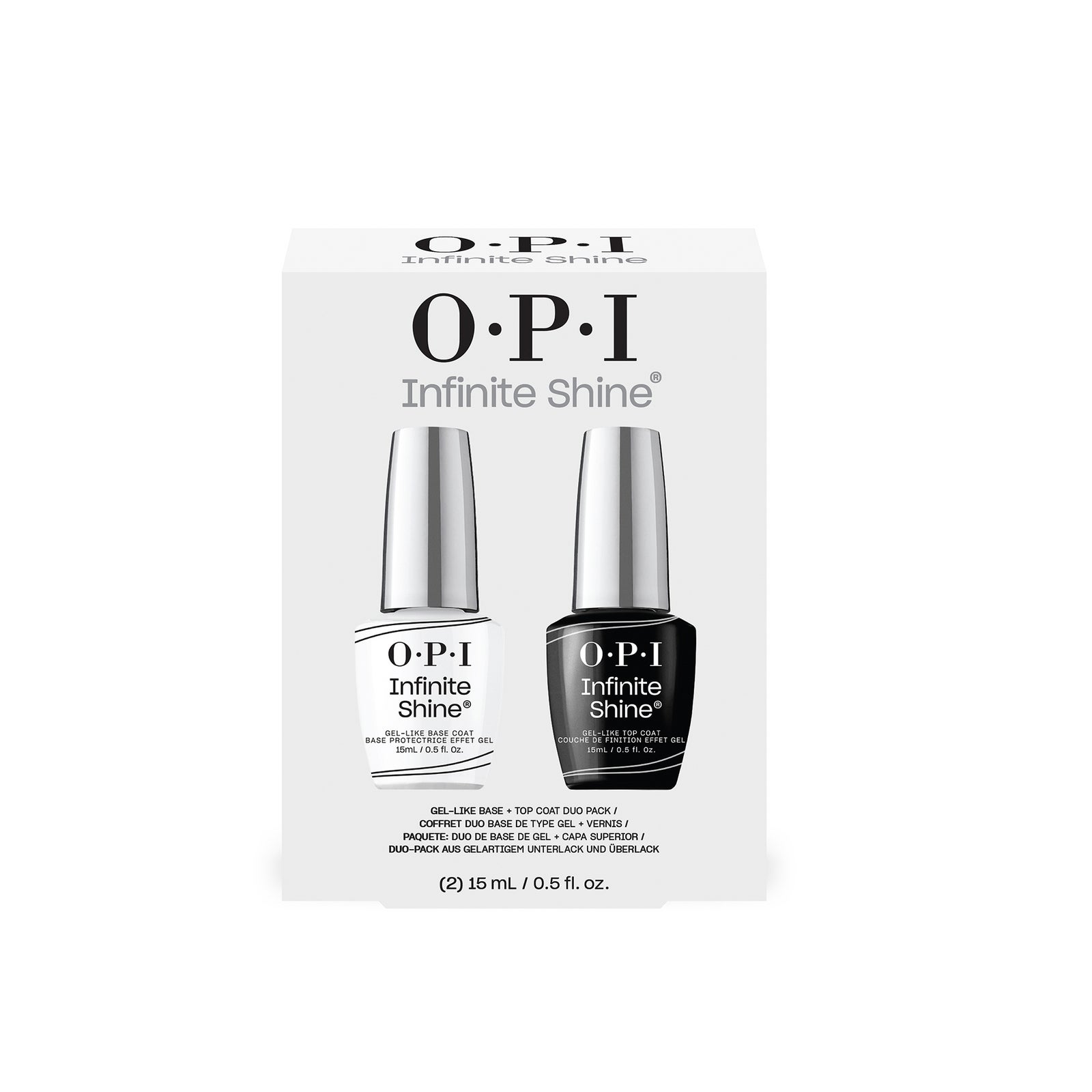 OPI Infinite Shine Bubble Bath Nail Polish with Base and Top Coat Duo Bundle 3