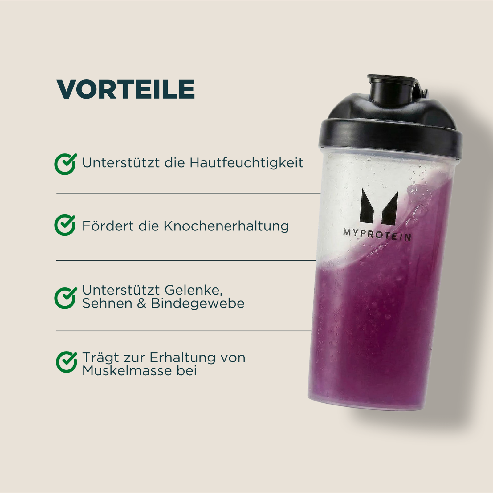 Clear Protein | Whey & Collagen - 500g - 20Portionen - Black Cherry — Bild 4