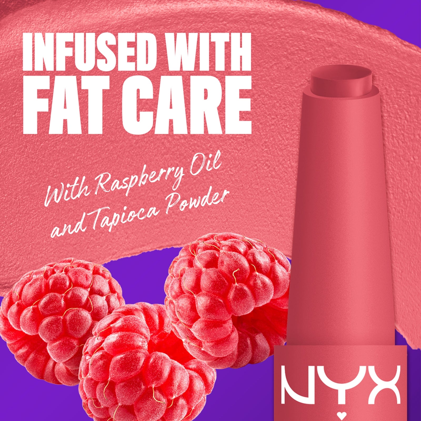 NYX Professional Makeup Fat Matte Smooth Color Lipstick 2g (Various Shades) - Pink Puff 2